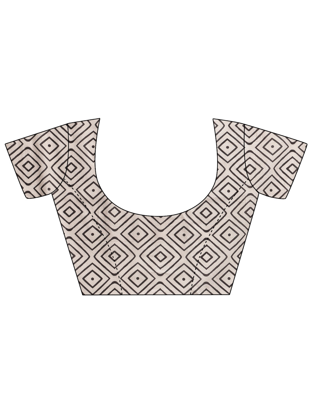  Teal Paisley Printed Cotton Saree With Unstitched Blouse Piece 