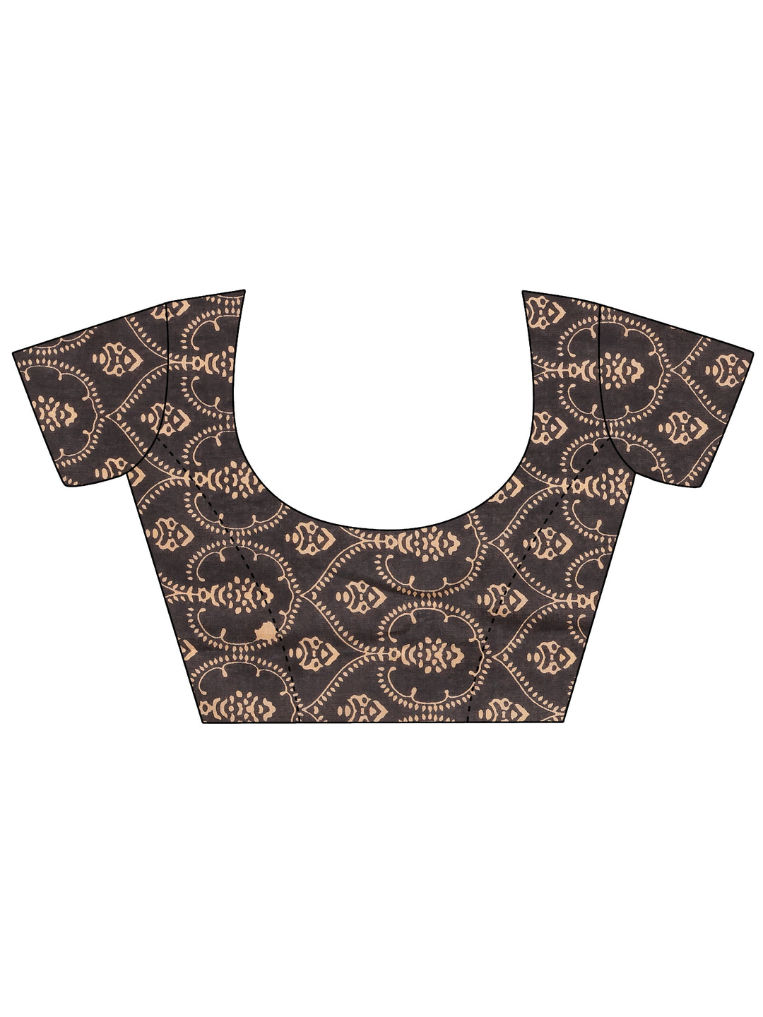  Red Printed Cotton Saree With Unstitched Blouse Piece 
