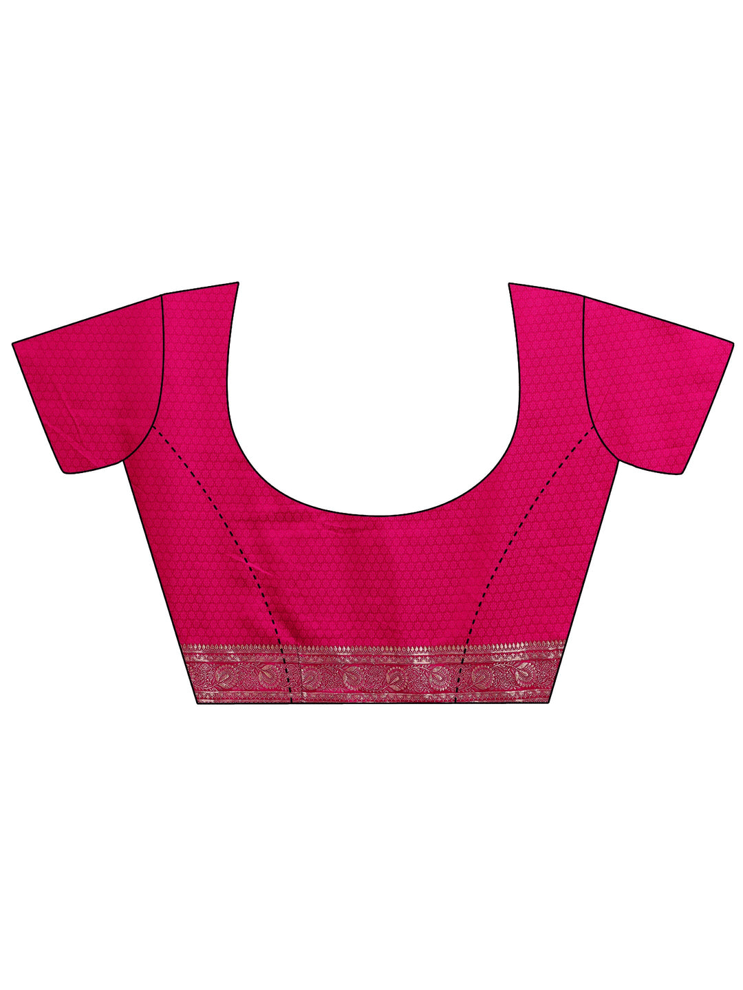  Pink Ethnic Motifs Woven Design Silk Blend Saree With Unstitched Blouse Piece 