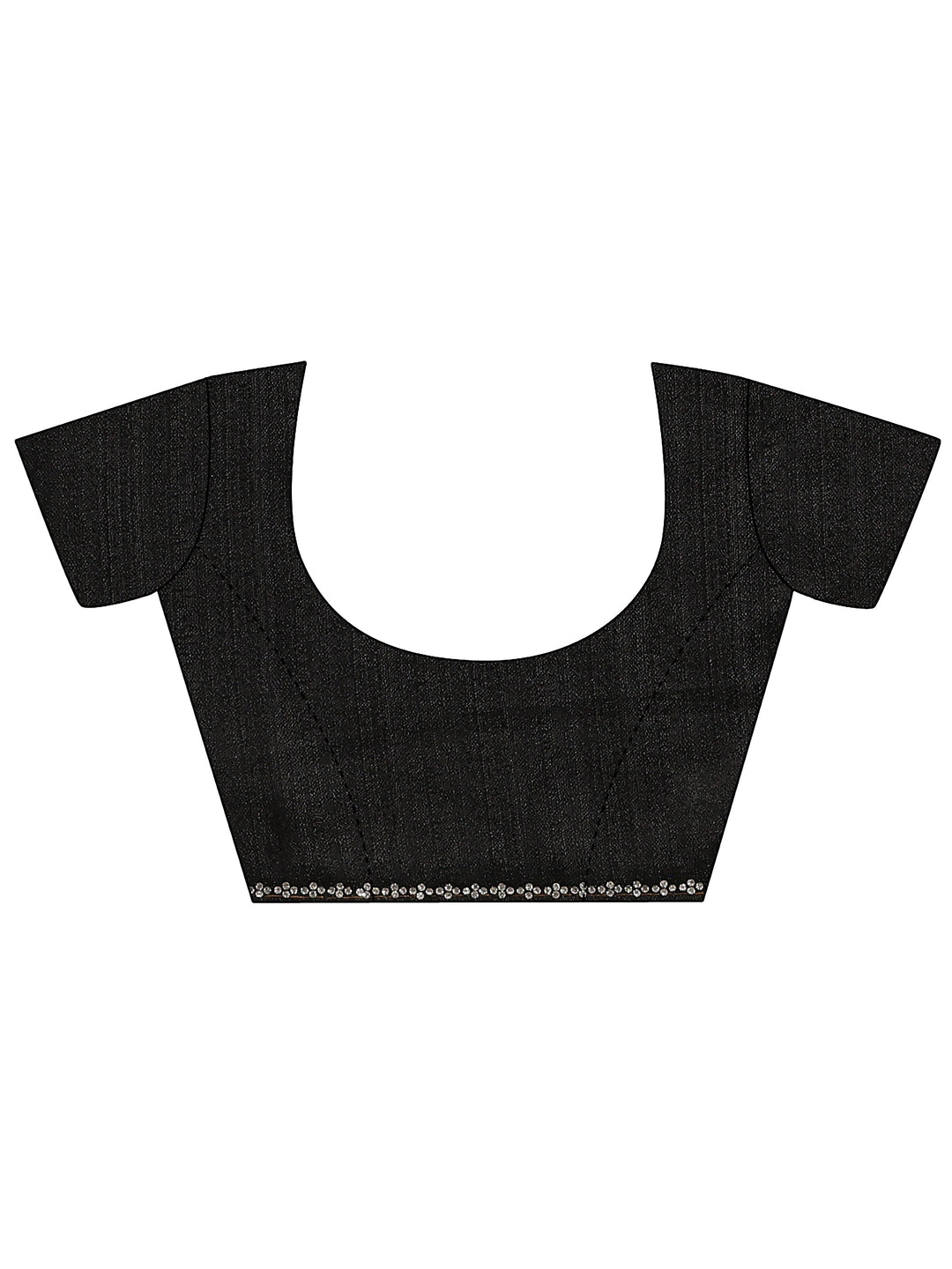  Black Ombre Solid Silk Blend Saree With Unstitched Blouse Piece 