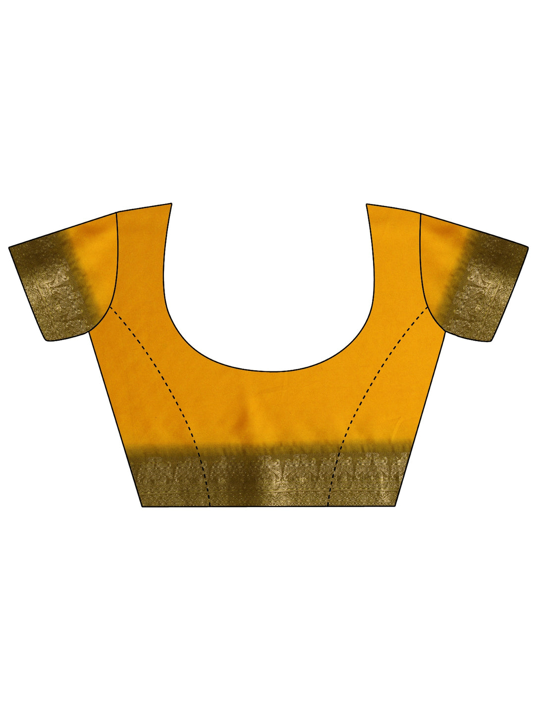  Mustard Woven Design Silk Blend Saree With Unstitched Blouse Piece 