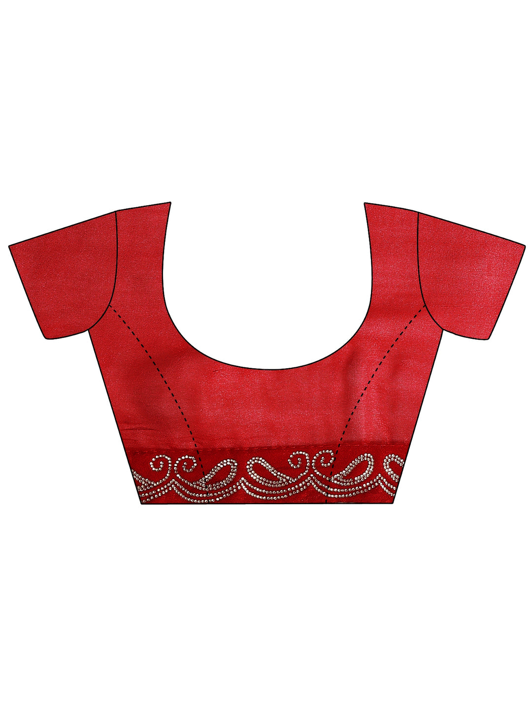  Red Ethnic Motifs Printed Silk Blend Saree With Unstitched Blouse Piece 