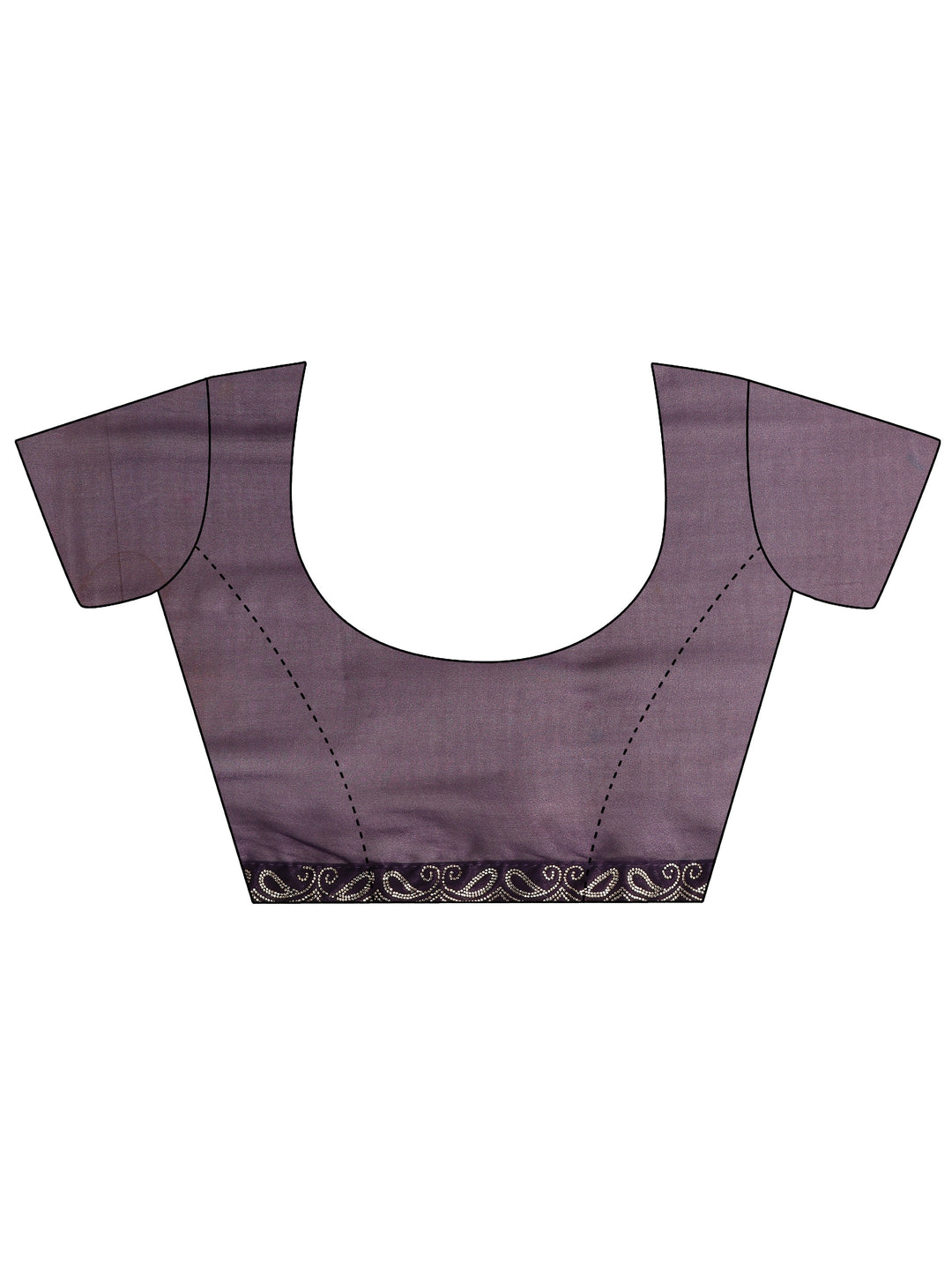  Purple Ethnic Motifs Printed Silk Blend Saree With Unstitched Blouse Piece 