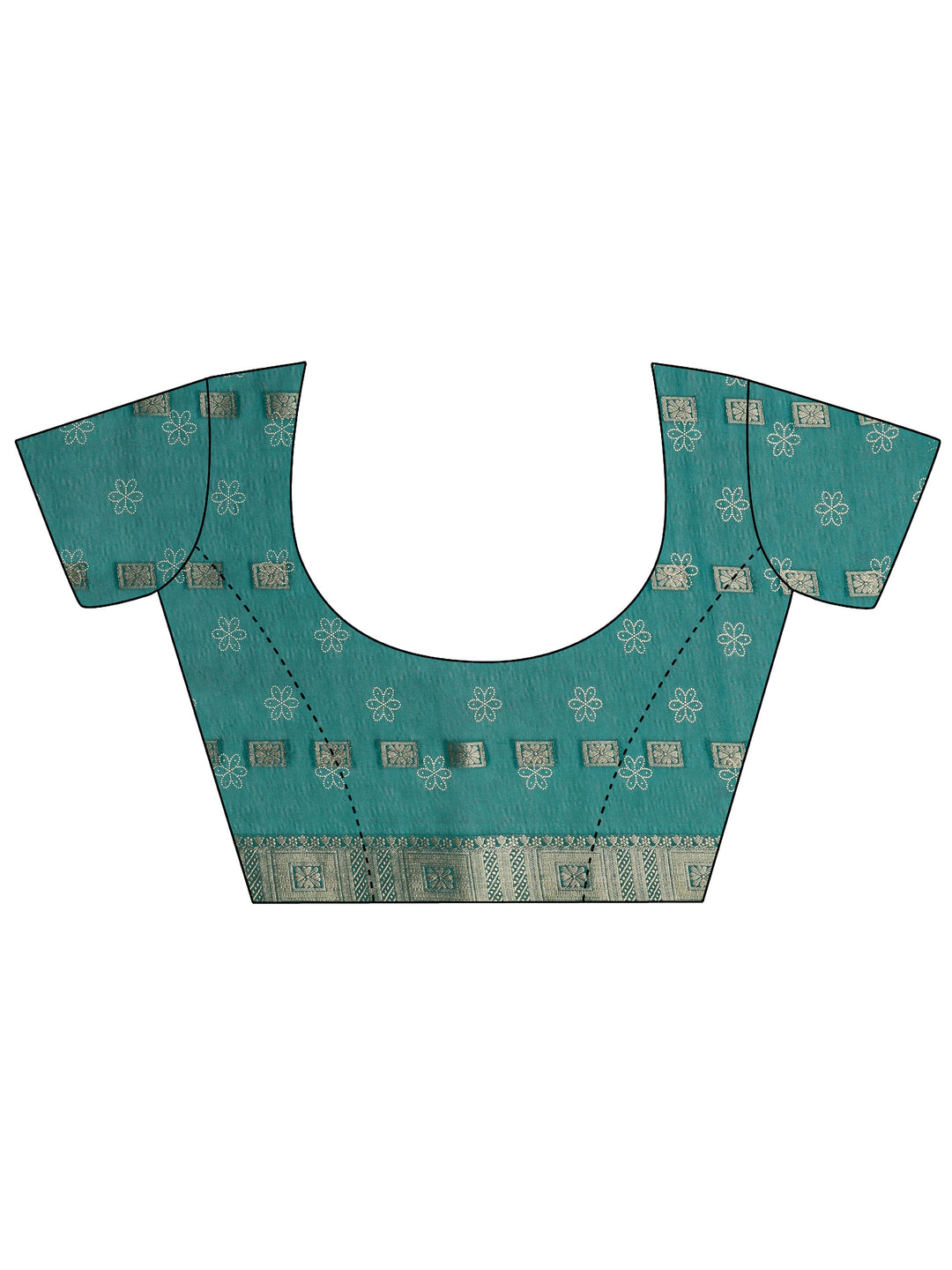  Green Bandhani Printed Silk Blend Saree With Unstitched Blouse Piece 