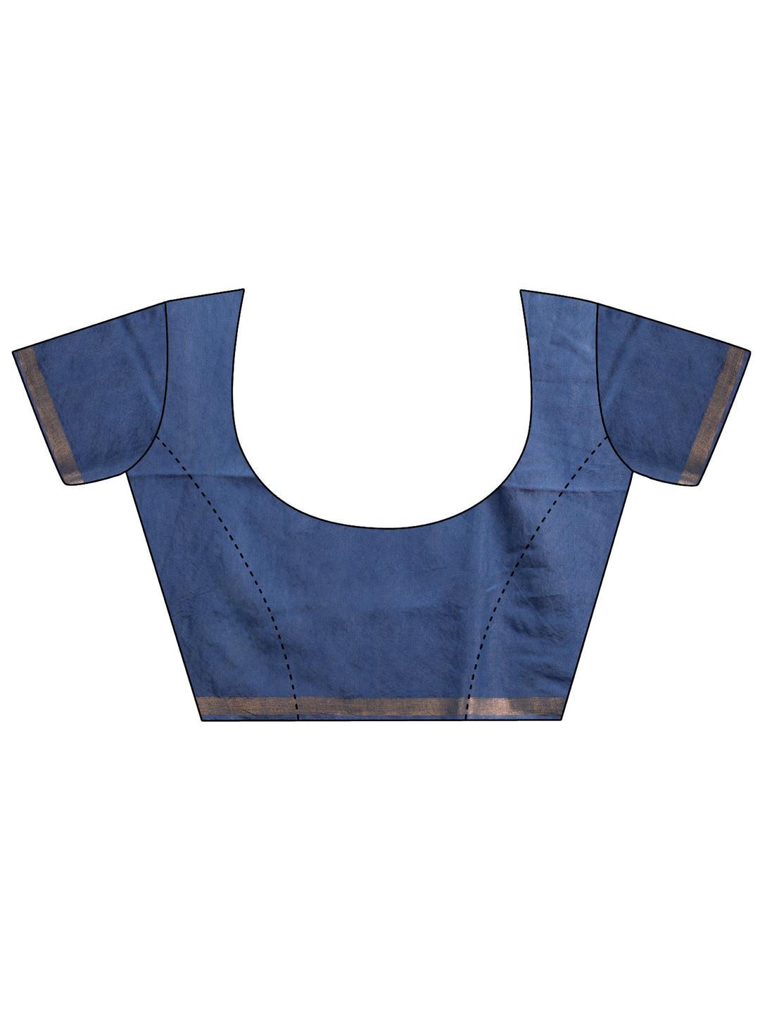  Blue Tie And Dye Printed Cotton Blend Saree With Unstitched Blouse Piece 