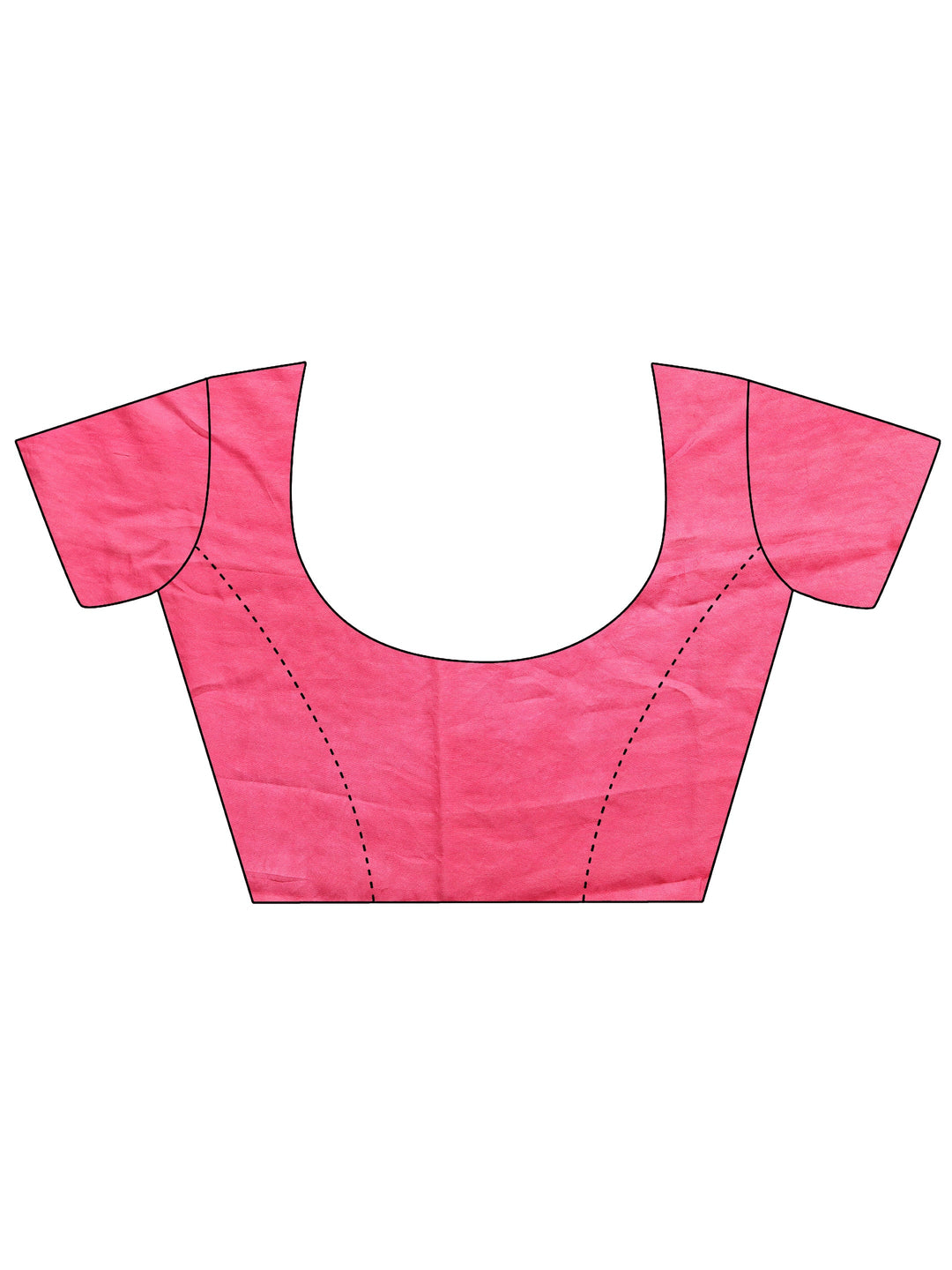  Pink Tie And Dye Printed Cotton Blend Saree With Unstitched Blouse Piece 