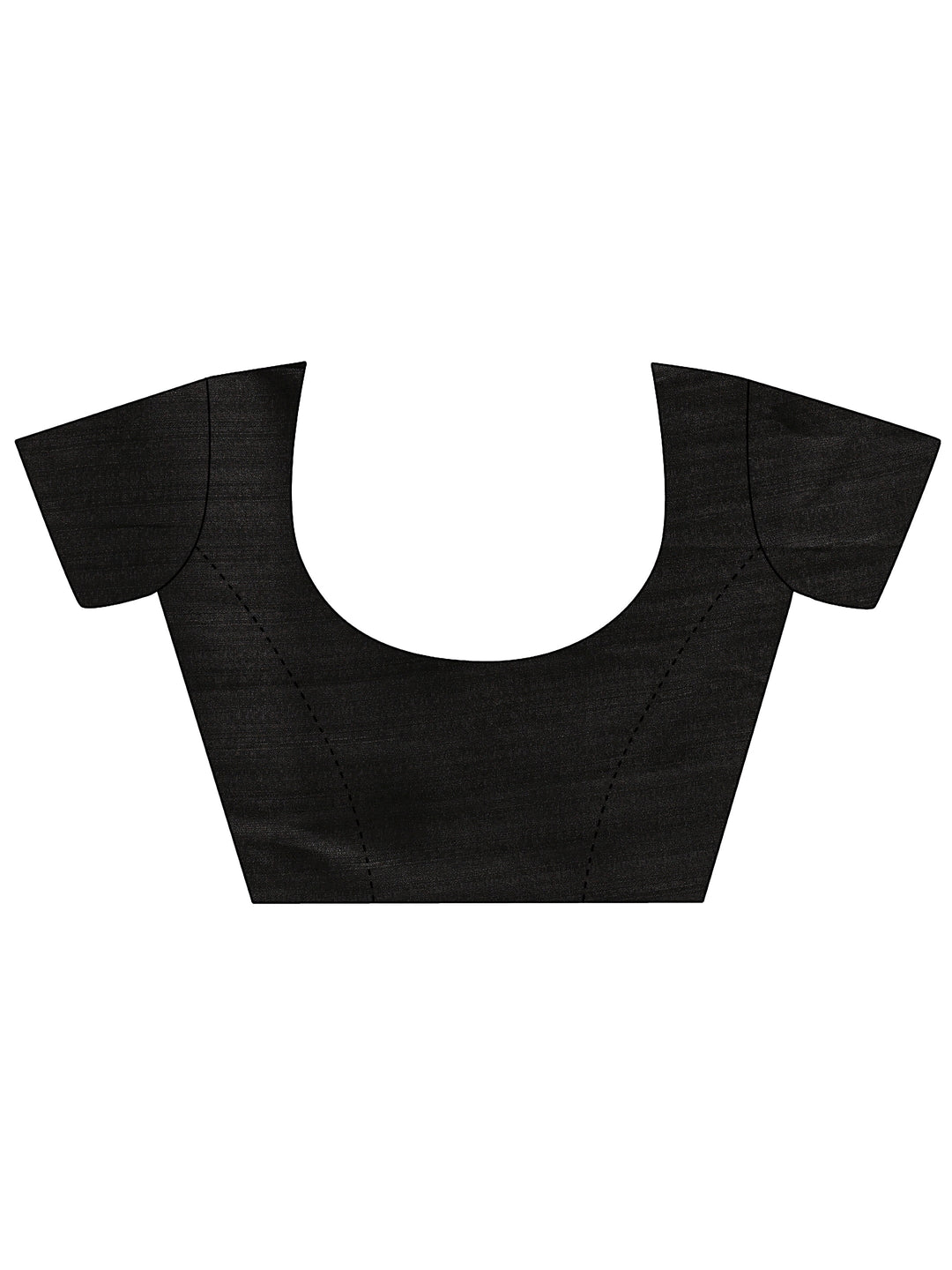  Black Floral Woven Design Silk Blend Saree With Unstitched Blouse Piece 