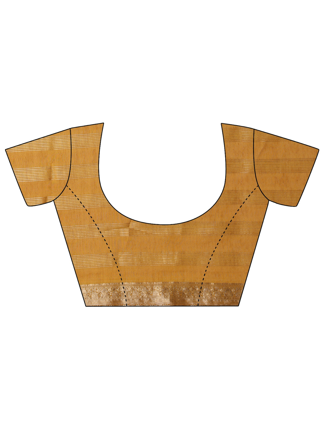  Mustard Woven Design Silk Blend Saree With Unstitched Blouse Piece 