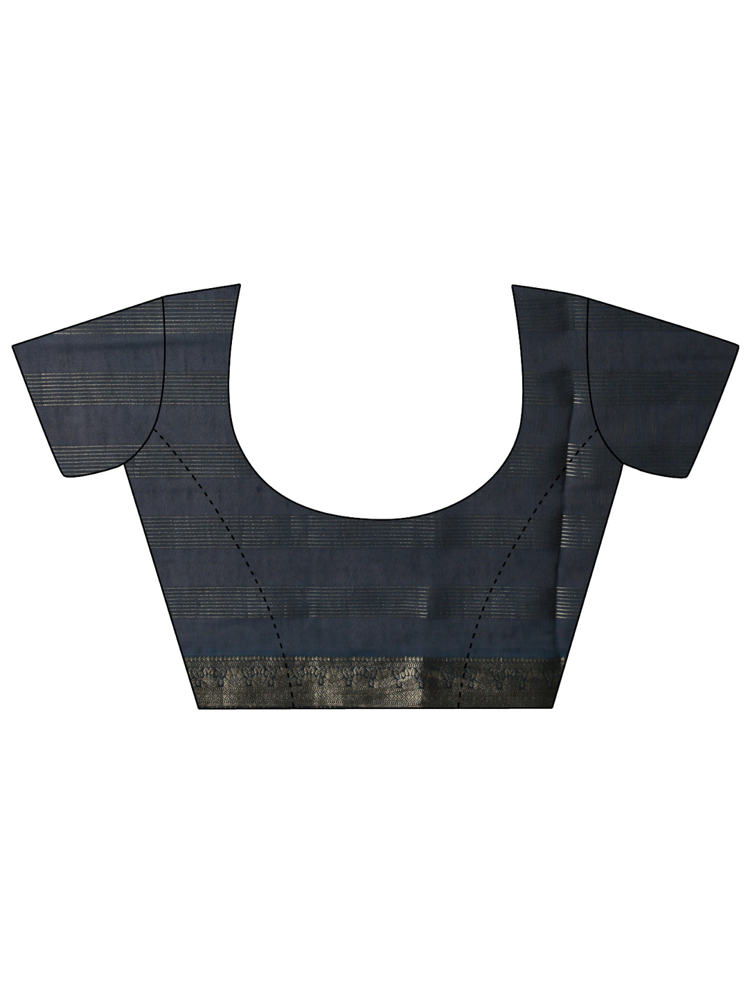  Navy Blue Woven Design Silk Blend Saree With Unstitched Blouse Piece 