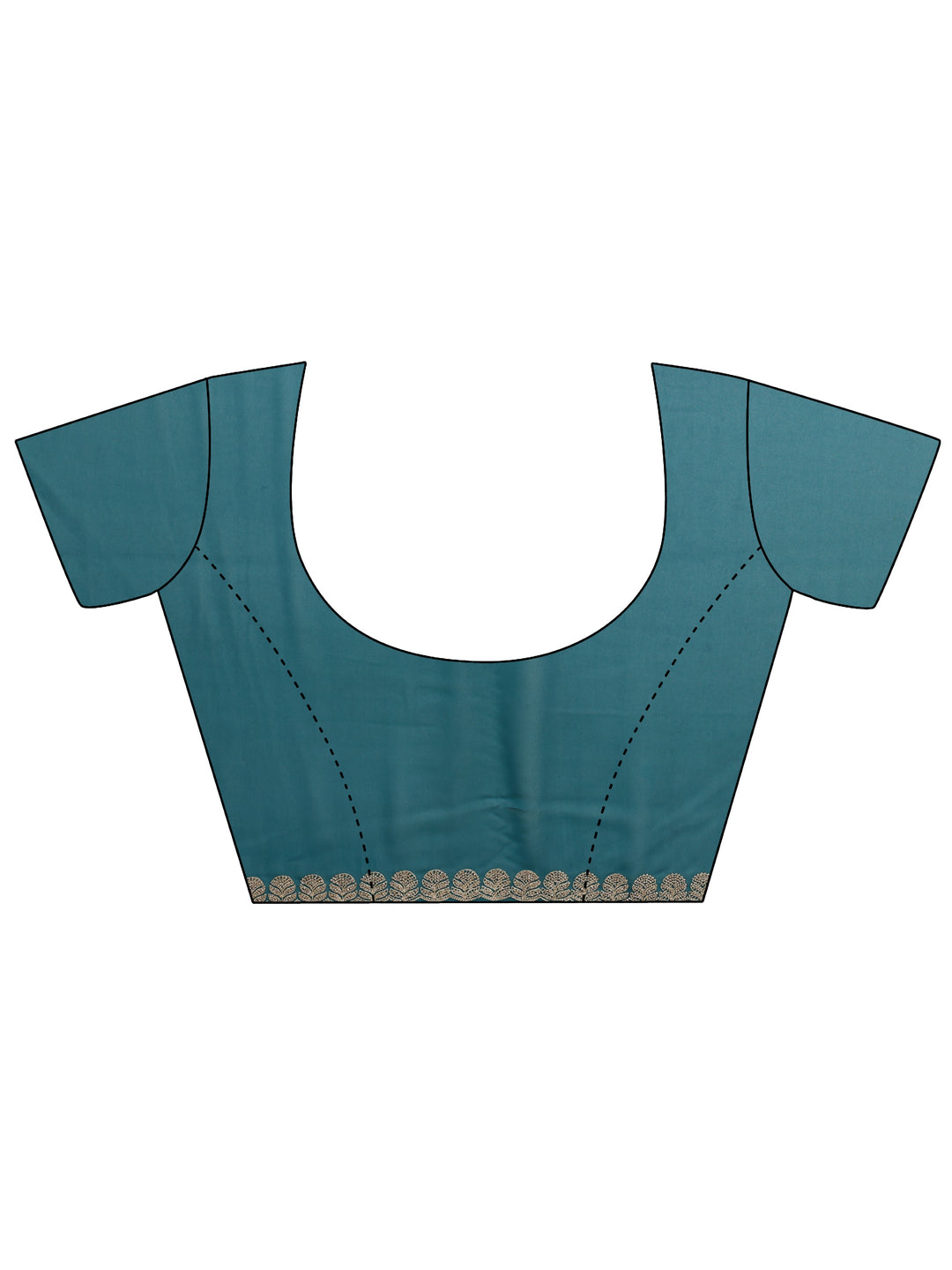  Teal Green Embellished Silk Blend Saree 
With Unstitched Blouse Piece 