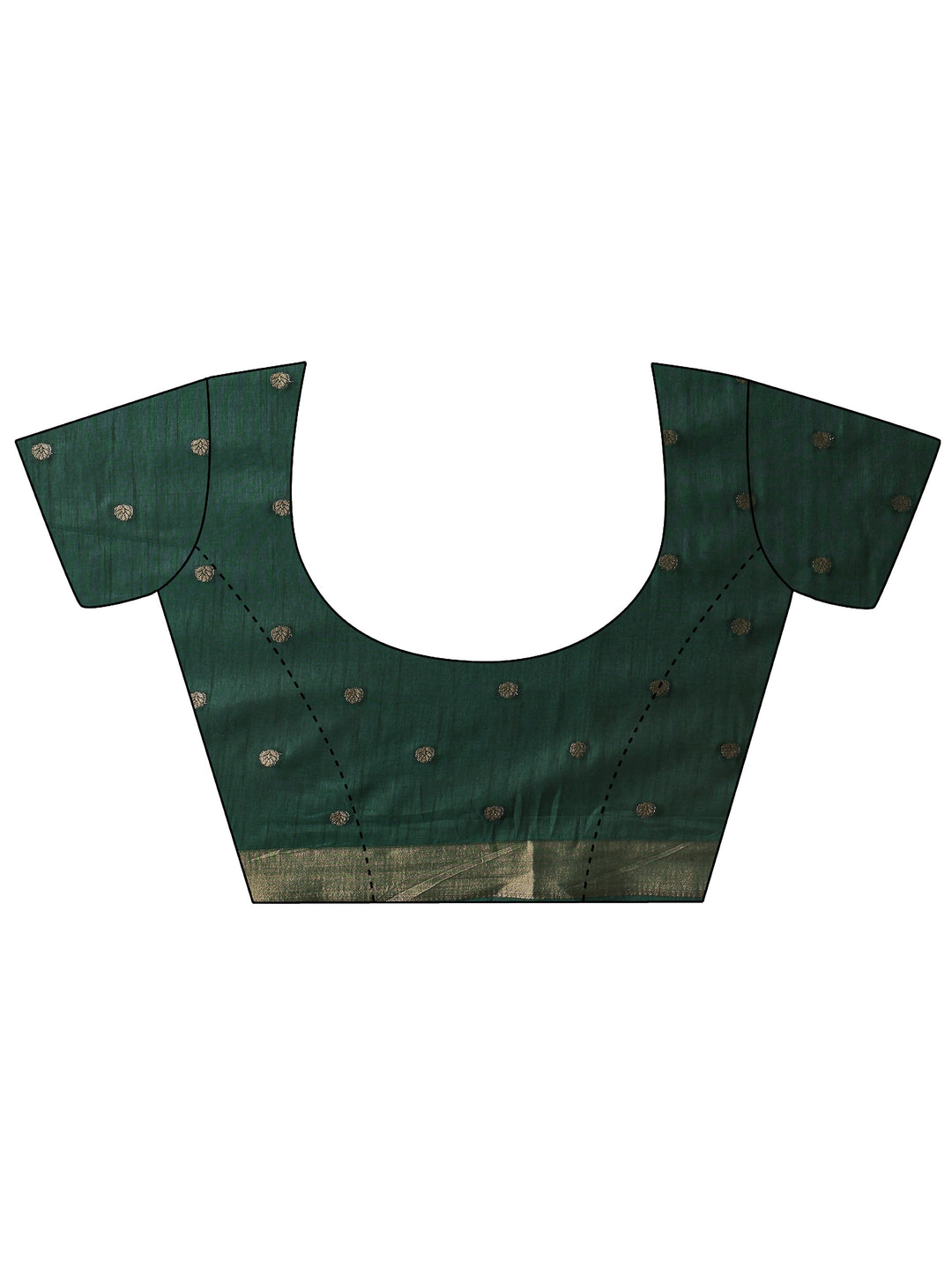  Green Woven Design Silk Blend Saree 
With Unstitched Blouse Piece 