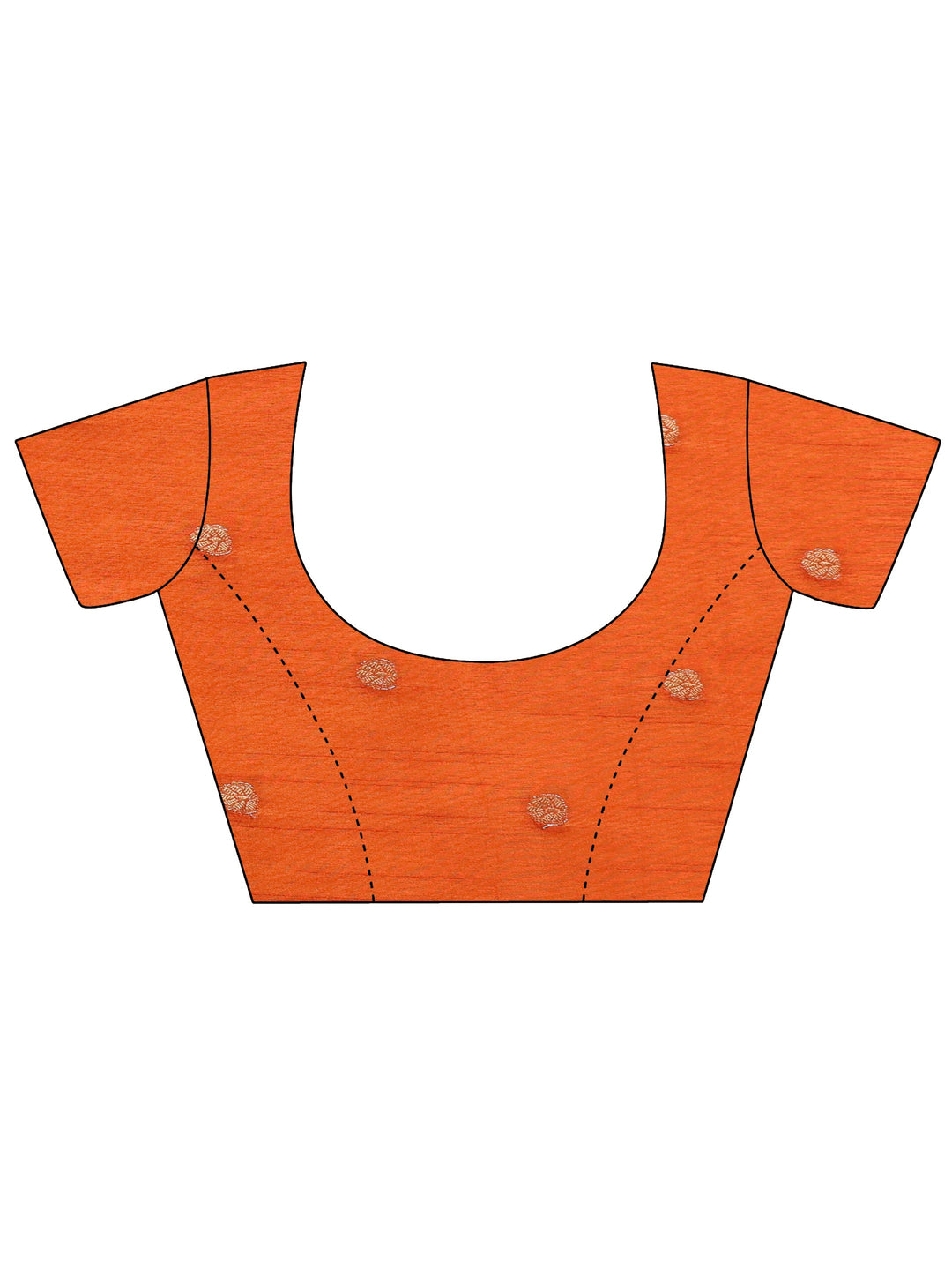  Orange Ethnic Motif Woven Design Silk Blend Saree 
With Unstitched Blouse Piece 