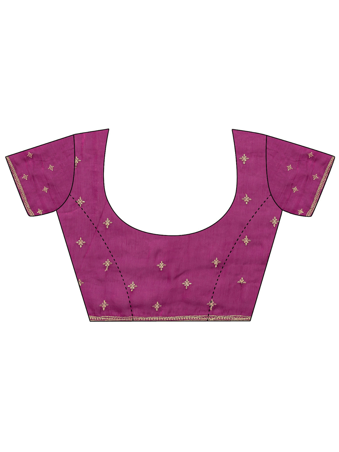  Burgundy Embellished Silk Blend Saree
With Unstitched Blouse Piece 