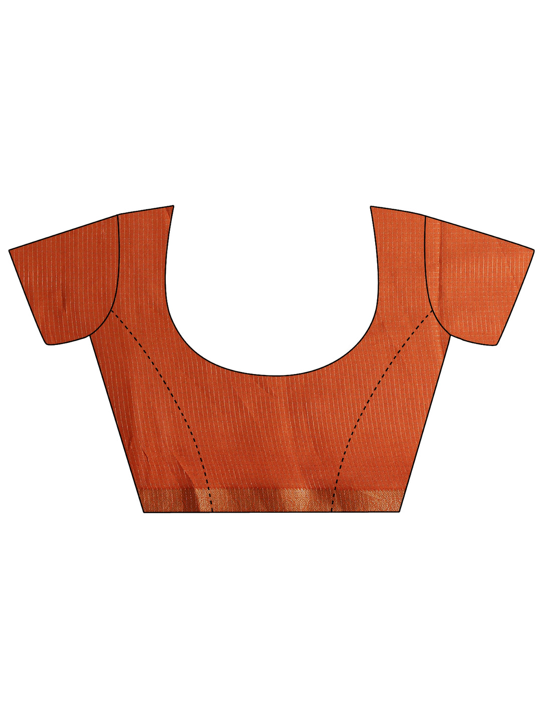 Orange Floral Printed Silk Blend Saree 
With Unstitched Blouse Piece 