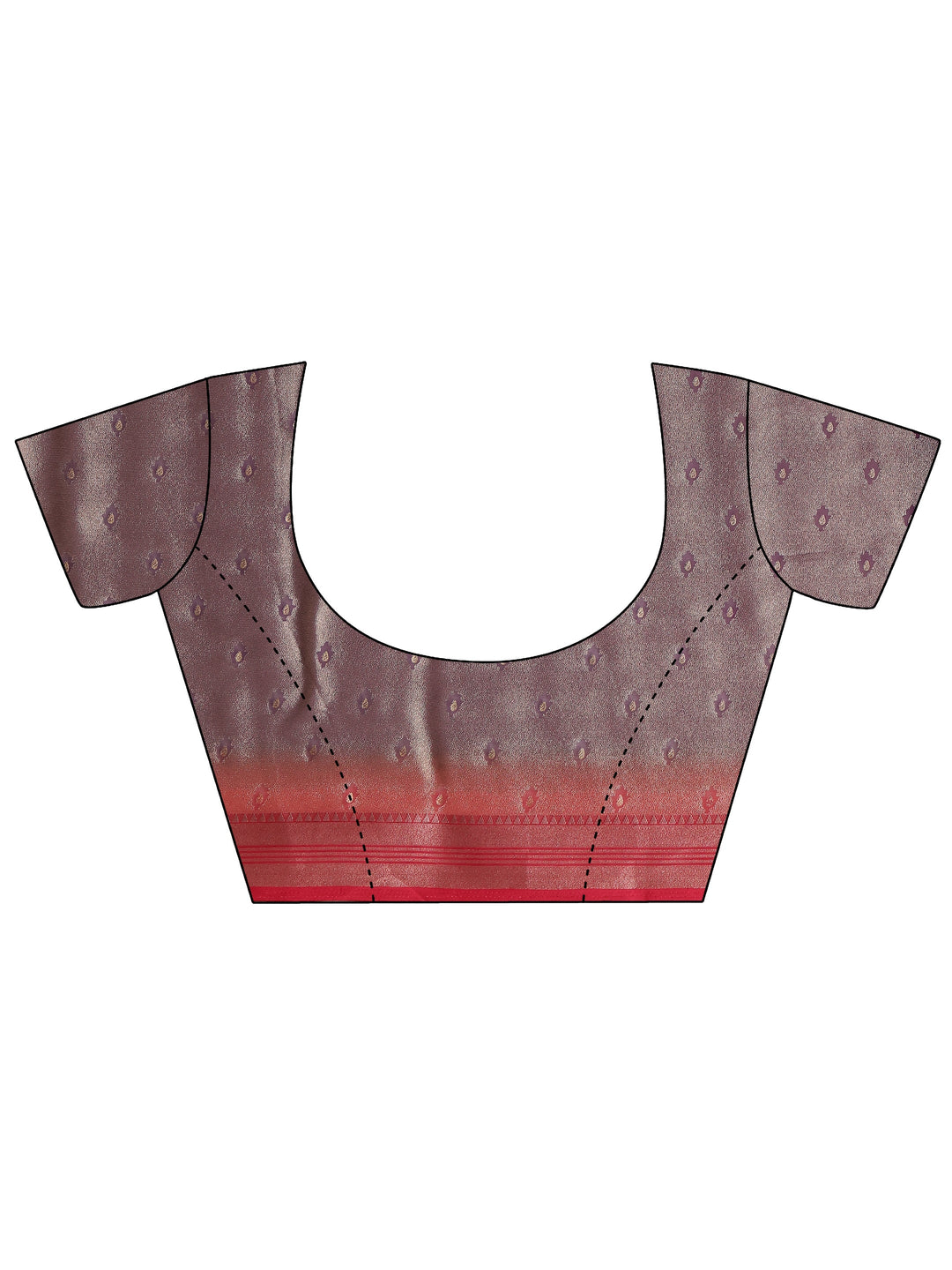  Purple Woven Design Silk Blend Saree 
With Unstitched Blouse Piece 