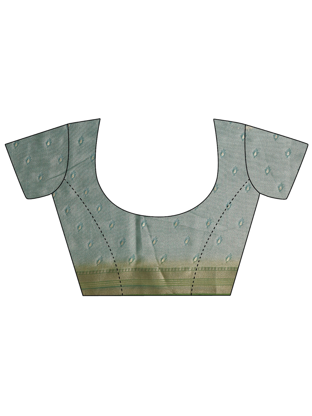  Green Woven Design Silk Blend Saree 
With Unstitched Blouse Piece 