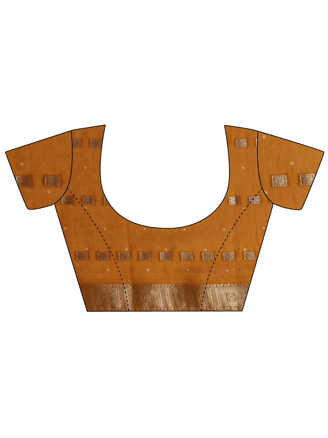  Mustard Ethnic Woven Design Silk Blend Saree With Unstitched Blouse Piece 