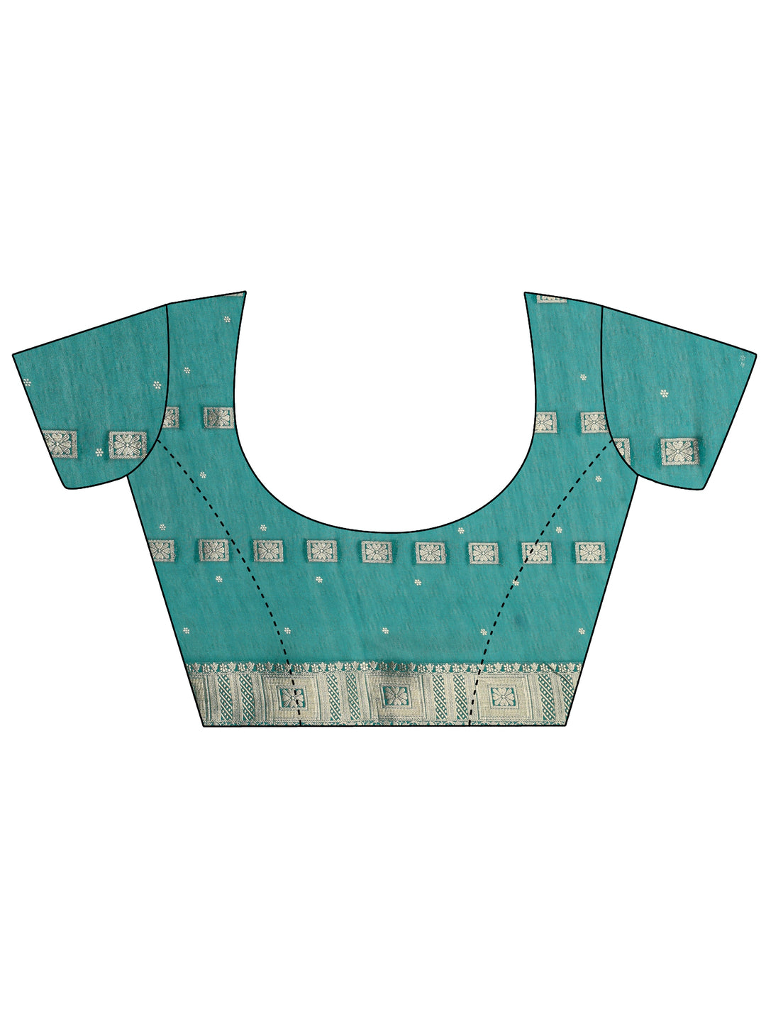  Green Ethnic Woven Design Silk Blend Saree With Unstitched Blouse Piece 