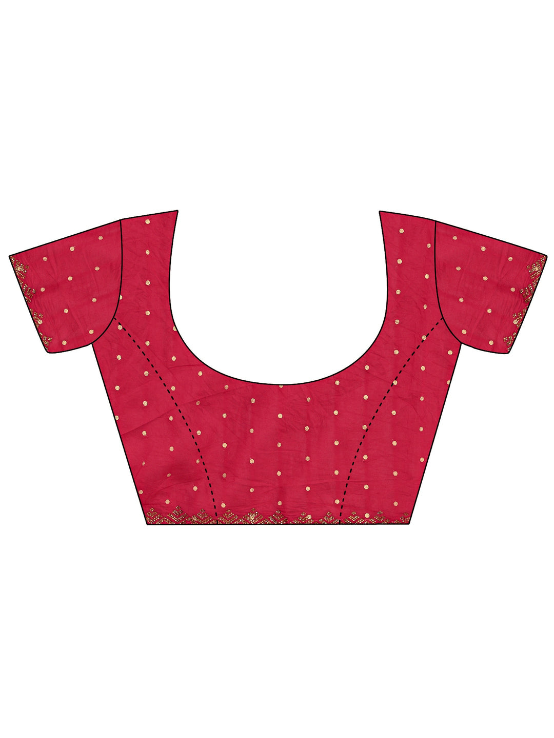  Pink Bandhani Printed Silk Blend Saree With Unstitched Blouse Piece 