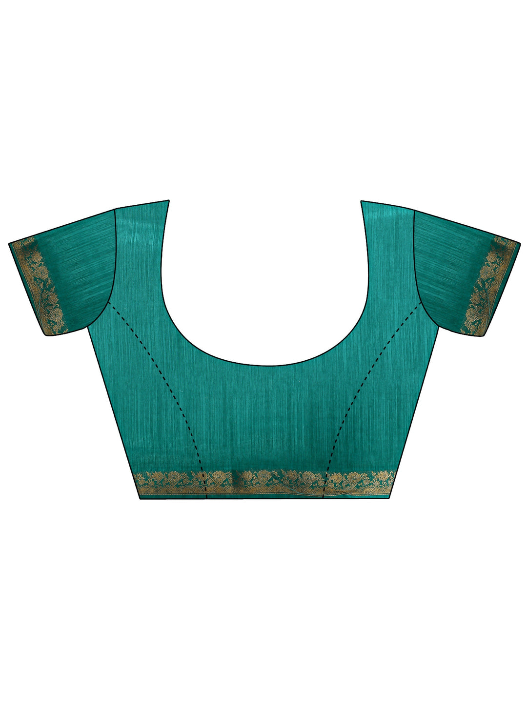  Green Ethnic Motifs Printed Silk Blend Saree With Unstitched Blouse Piece 