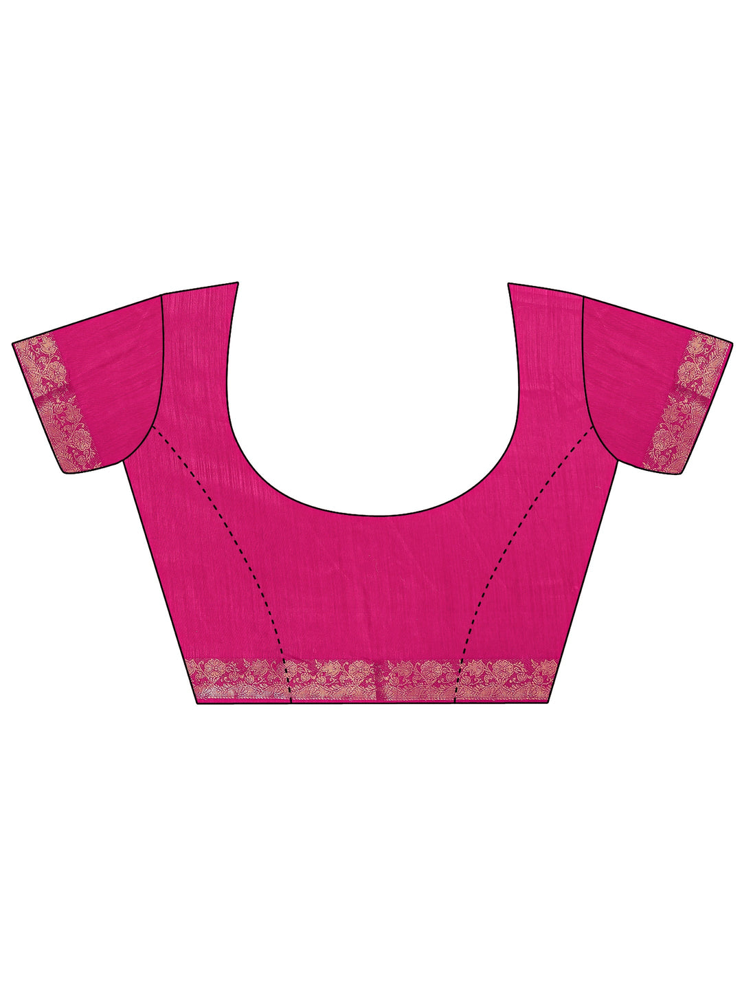  Pink Woven Design Silk Blend Saree With Unstitched Blouse Piece 