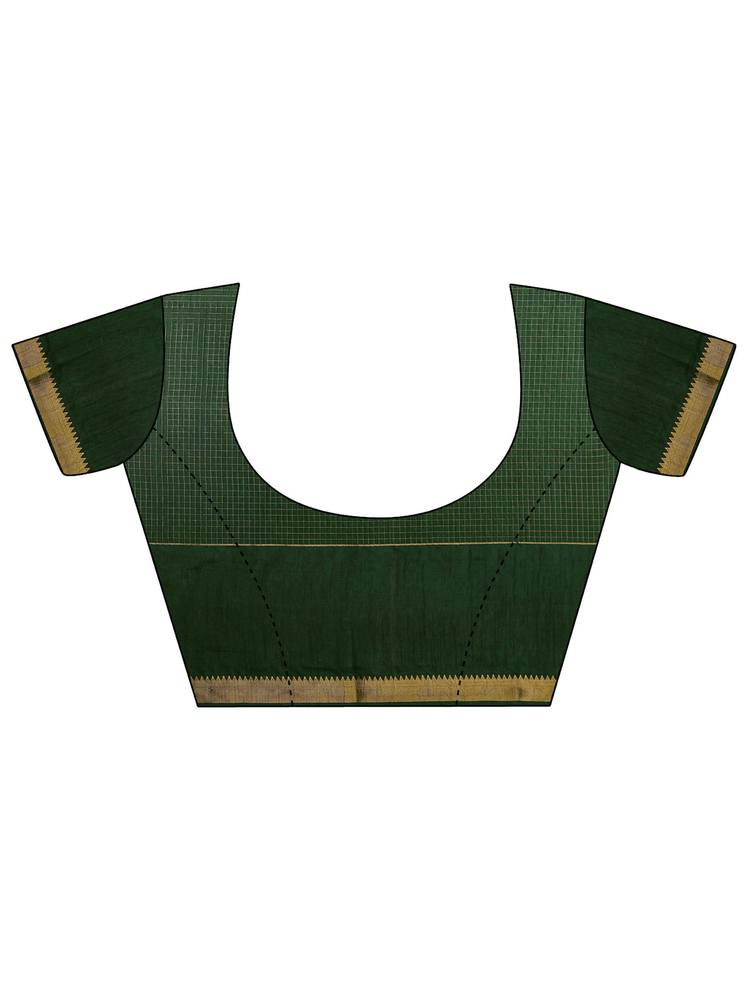  Green Ethnic Motifs Print Silk Blend Saree With Unstitched Blouse Piece 