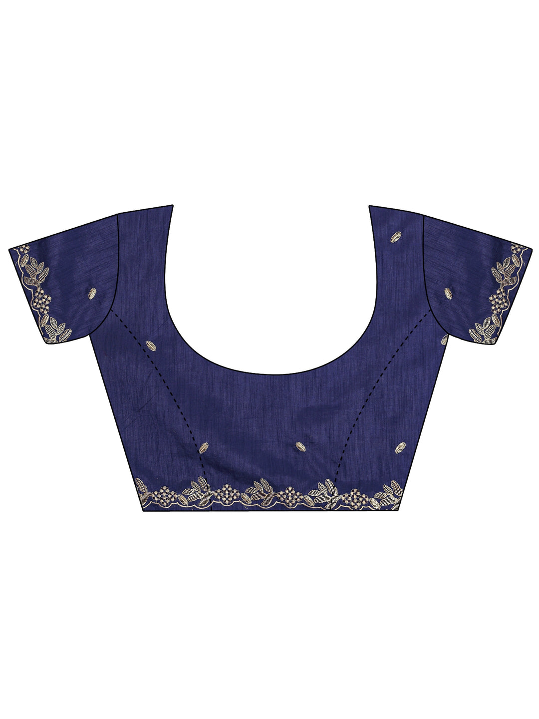  Lavender Floral Embellished Silk Blend Saree With Unstitched Blouse Piece 