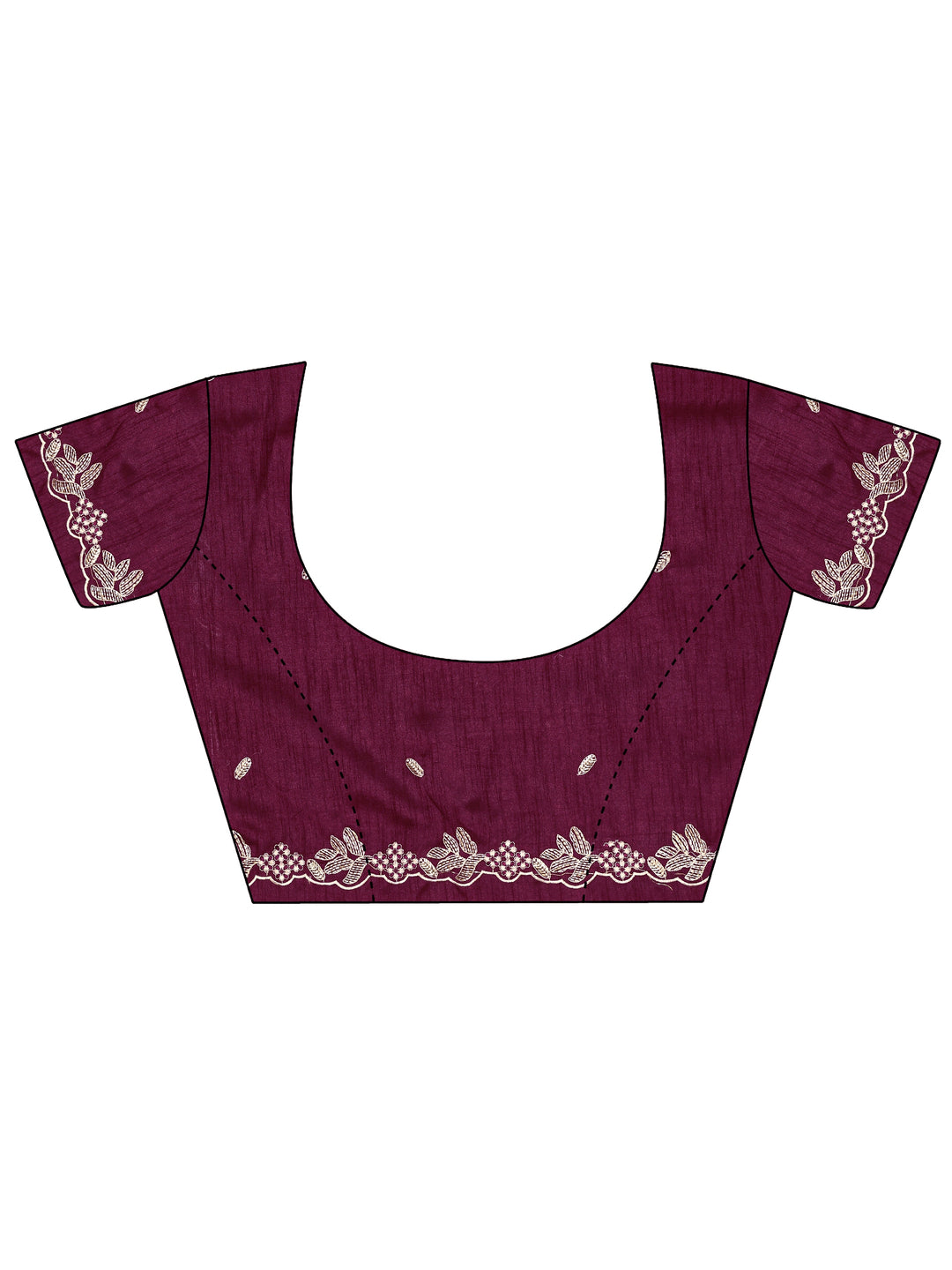  Lavender Embellished Silk Blend Saree With Unstitched Blouse Piece 