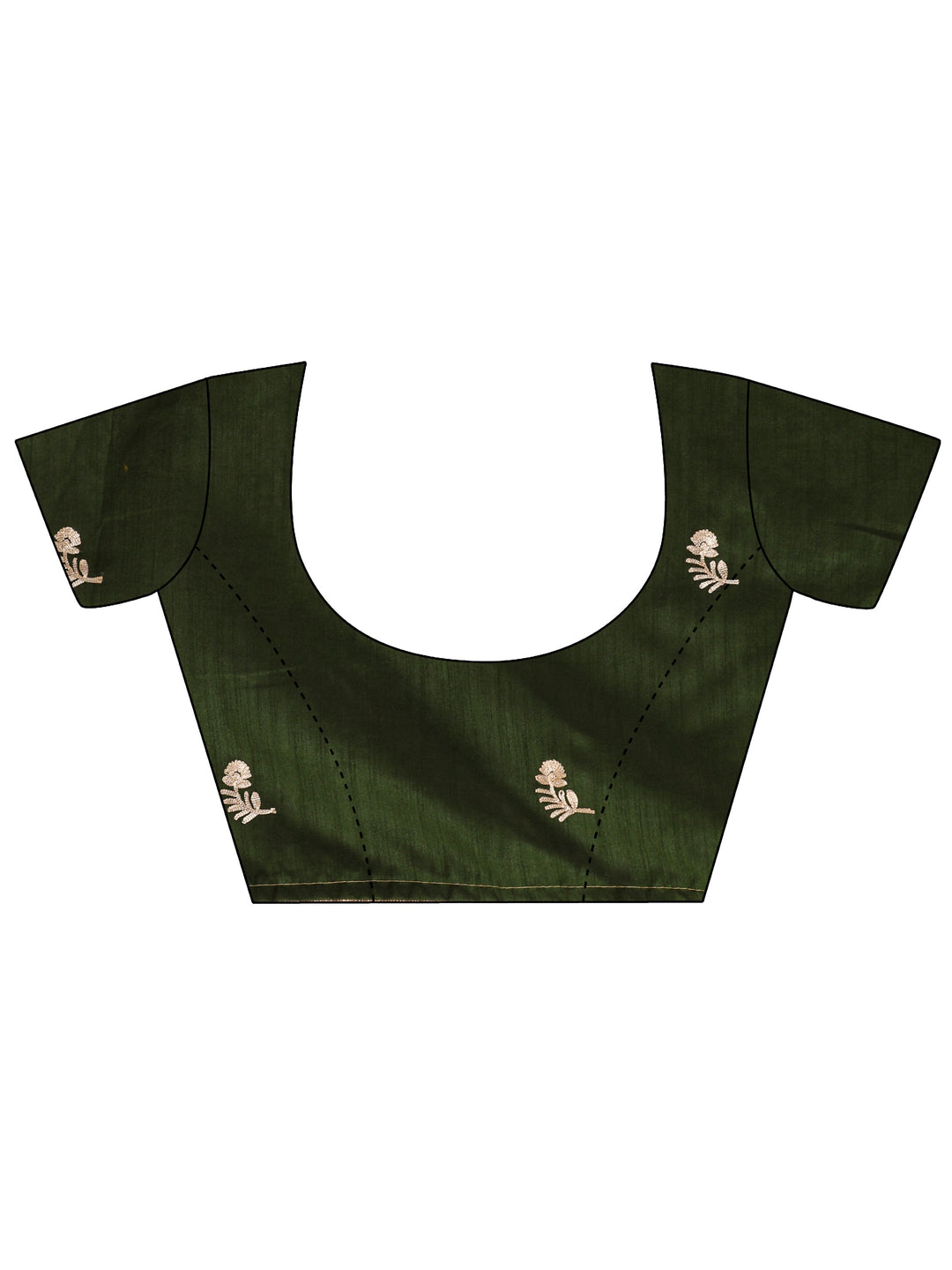  Yellow Embroidered Silk Blend Saree With Unstitched Blouse Piece 