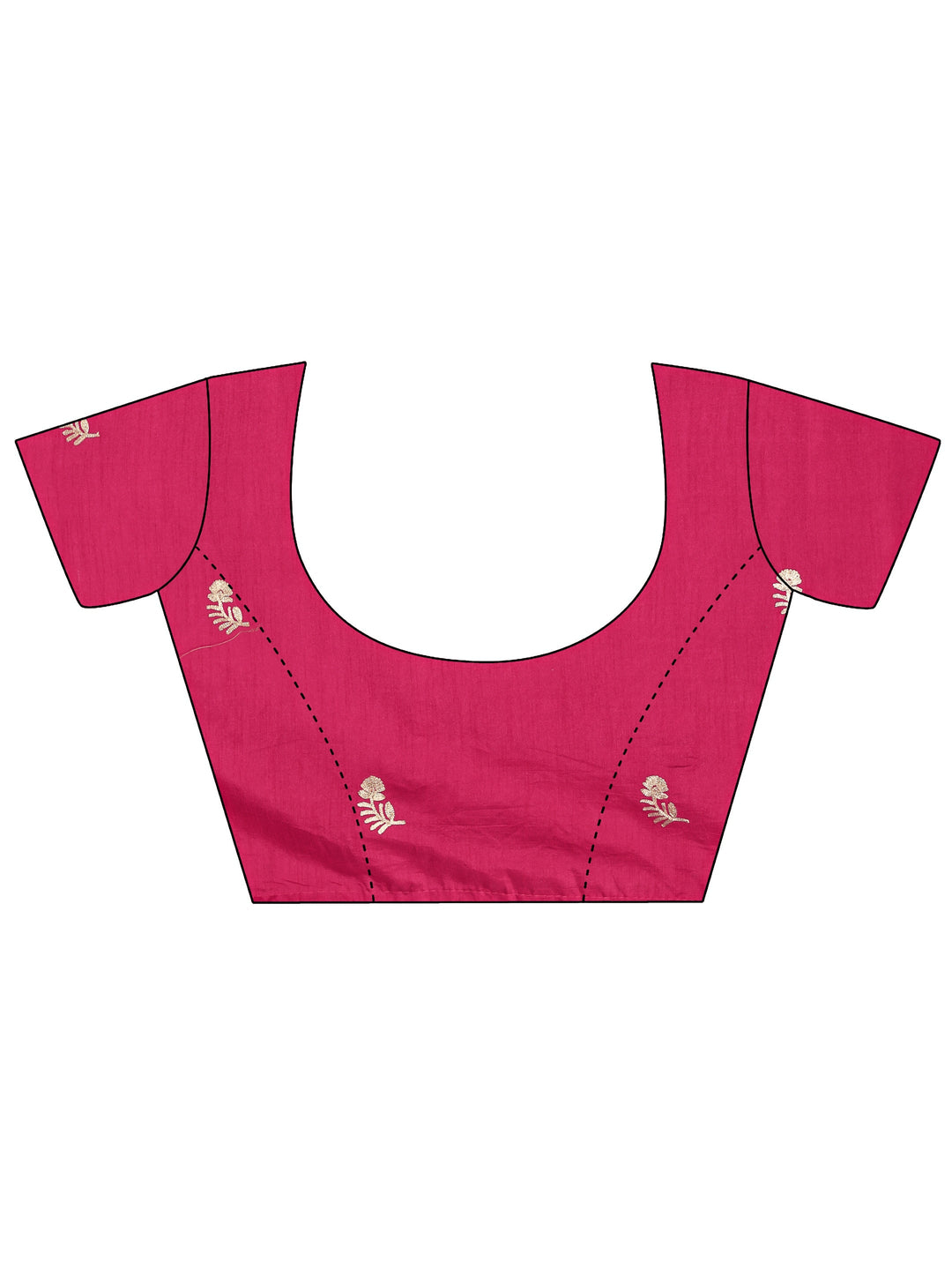  Pink Embellished Silk Blend Saree With Unstitched Blouse Piece 