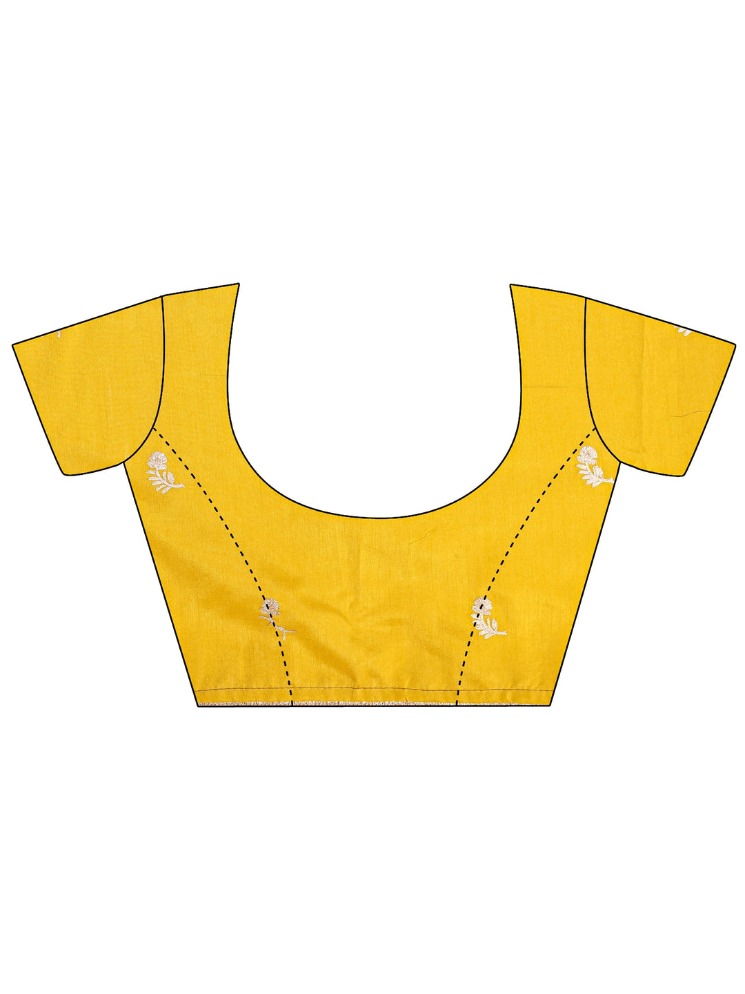  Olive Green Embroidered Silk Blend Saree With Unstitched Blouse Piece 