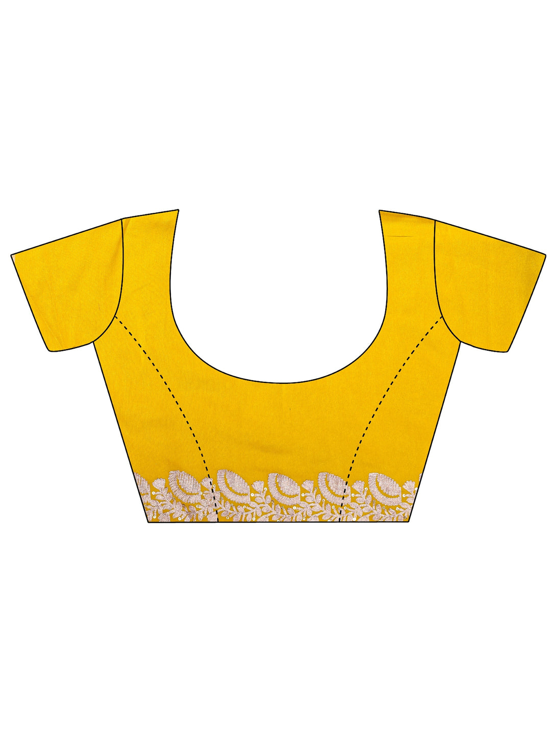  Orange Embroidered Silk Blend Saree With Unstitched Blouse Piece 