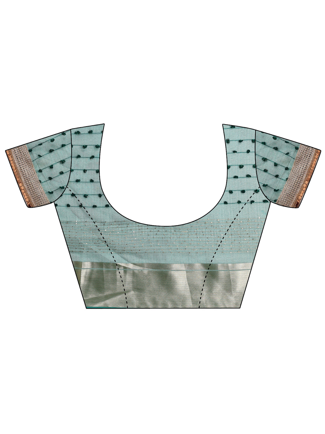  Green Woven Design Chanderi Silk Saree With Unstitched Blouse Piece 