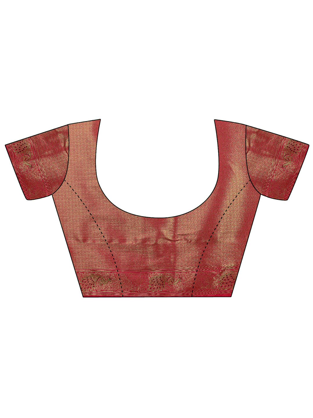  Pink Banarasi Silk Saree With Unstitched Blouse And Dupatta 