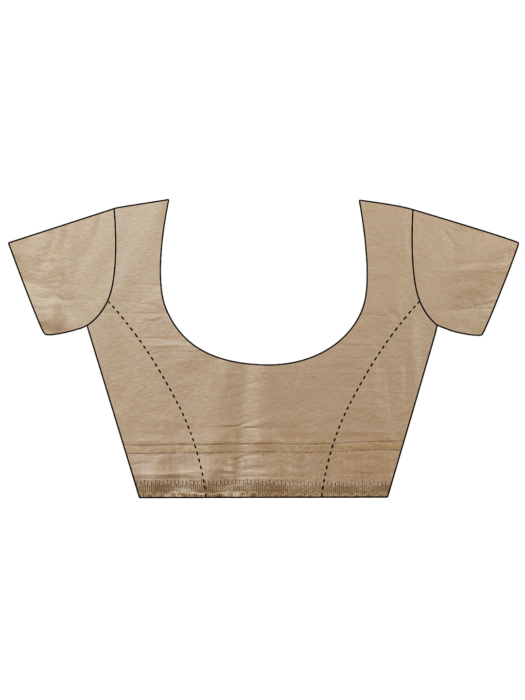  Gold Ethnic Embellished Silk Saree With Unstitched Blouse Piece 