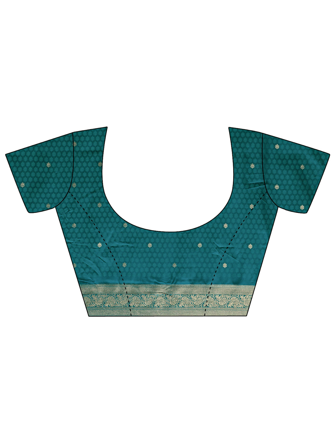 Blue Woven Design Silk Blend Banarasi Saree With Unstitched Blouse Piece 