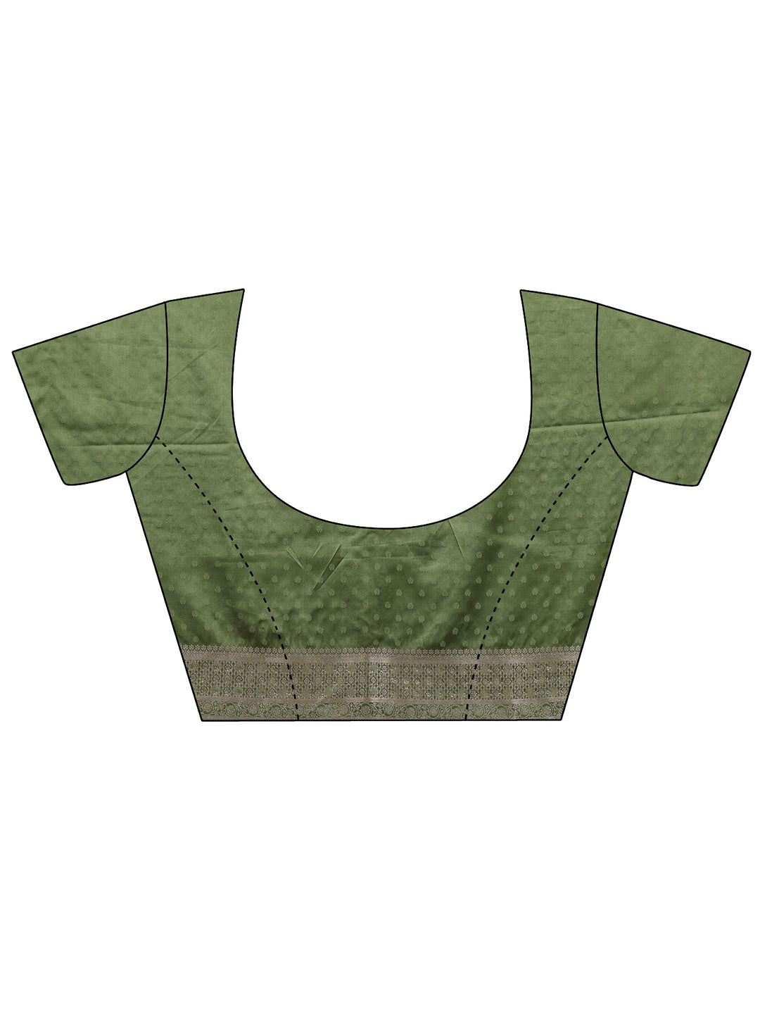  Green Woven Design Satin Banarasi Saree With Unstitched Blouse Piece 