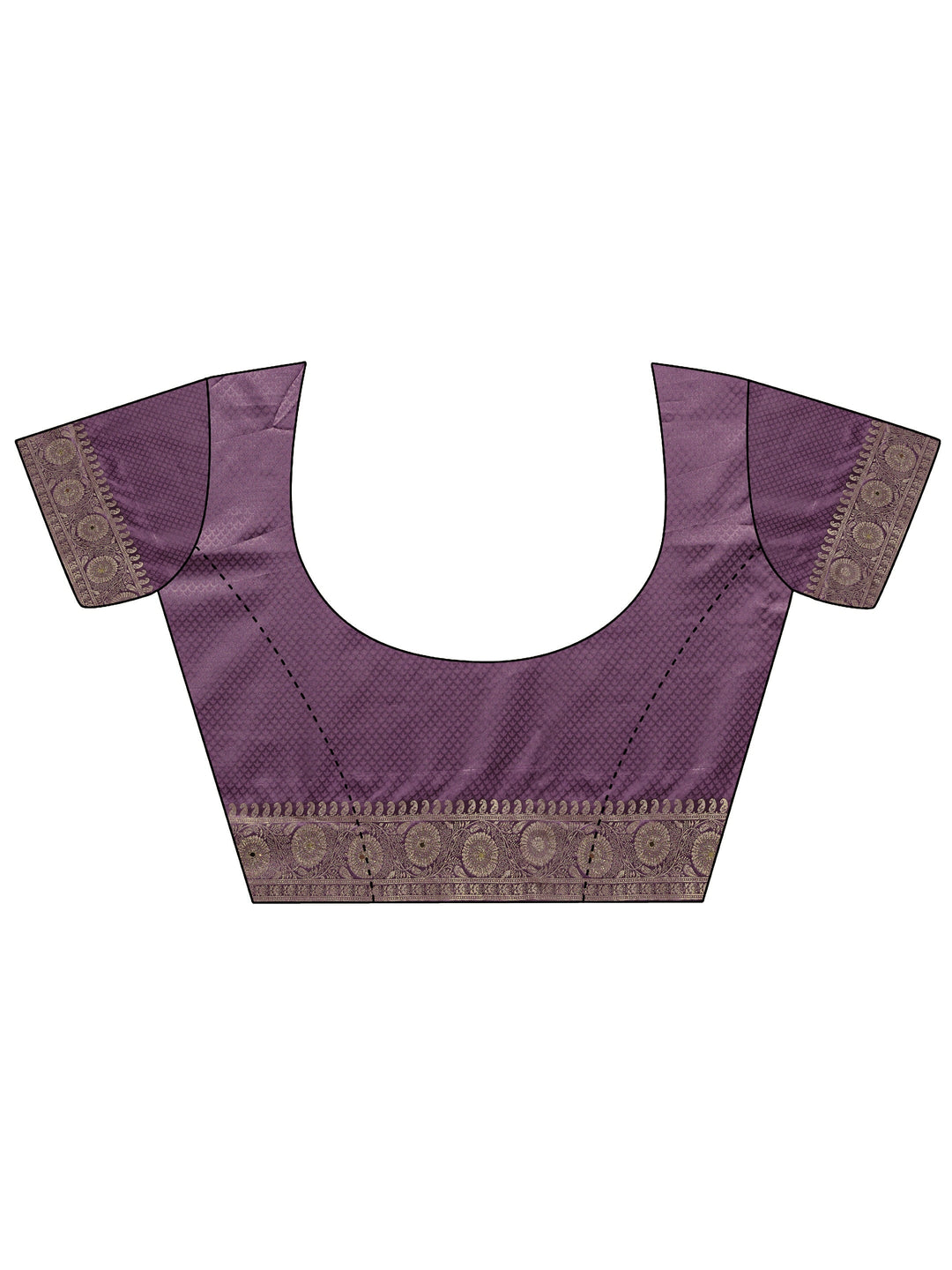  Libas Purple Banarasi Satin Saree With Unstitched Blouse Piece 