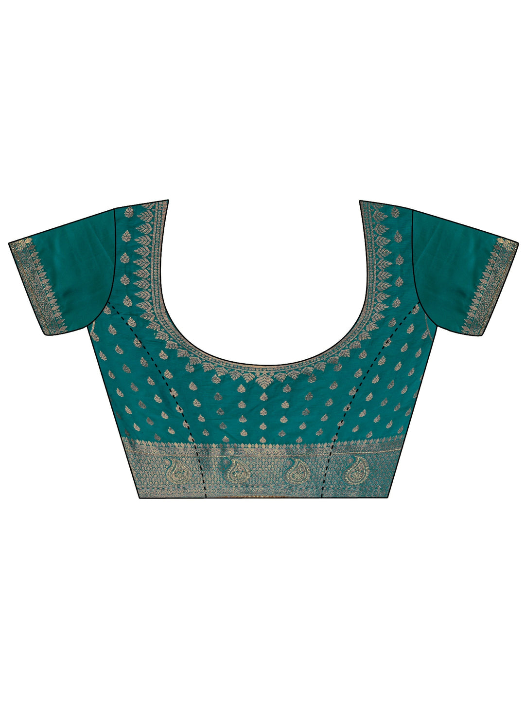  Libas Blue Embellished Silk Blend Saree With Unstitched Blouse Piece 