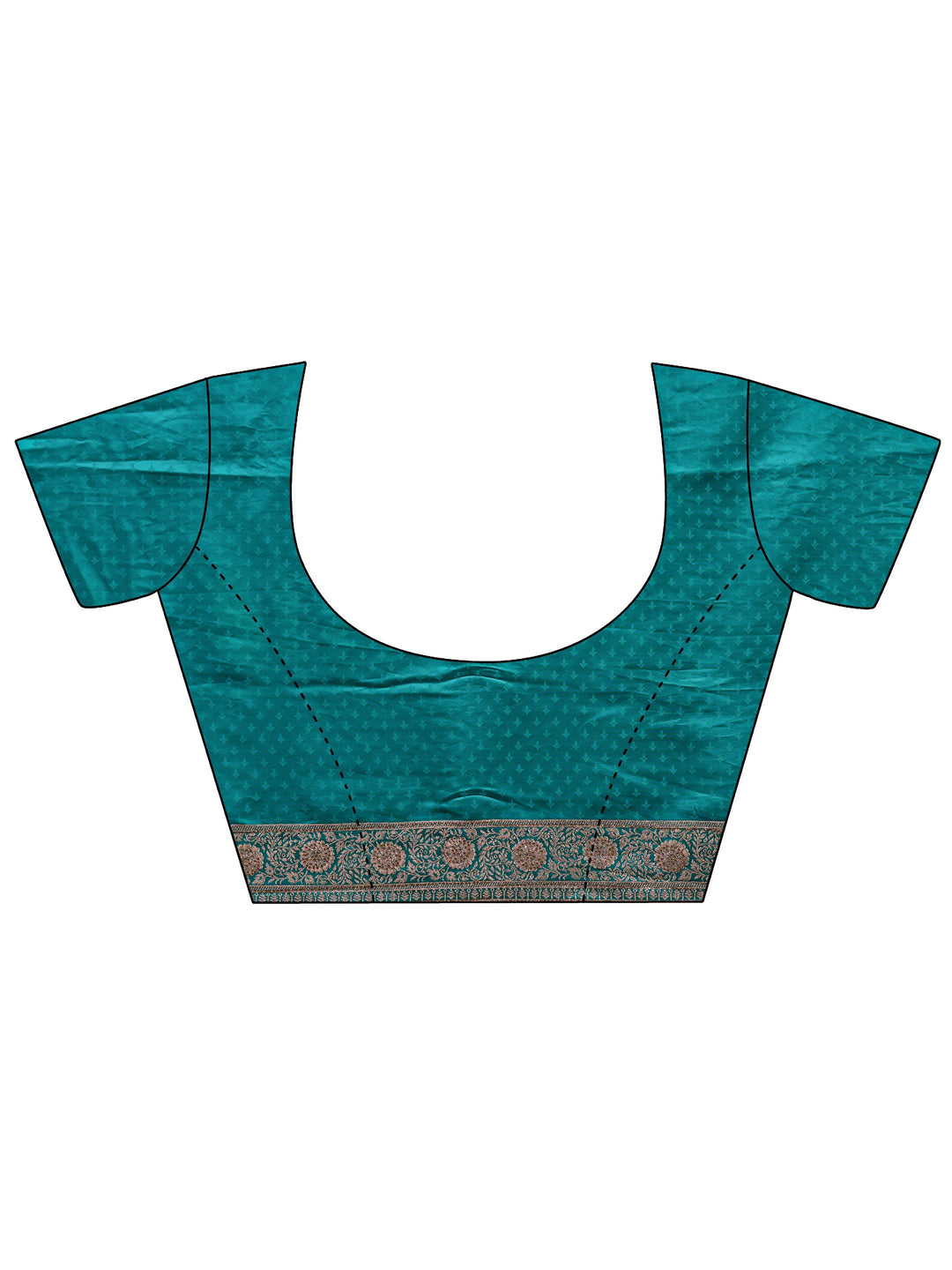  Libas Art Green Woven Design Satin Banarasi Saree With Unstitched Blouse Piece 