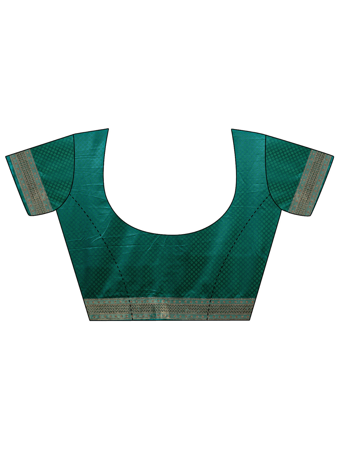  Libas Art Green Banarasi Satin Saree  With Unstitched Blouse And Dupatta 