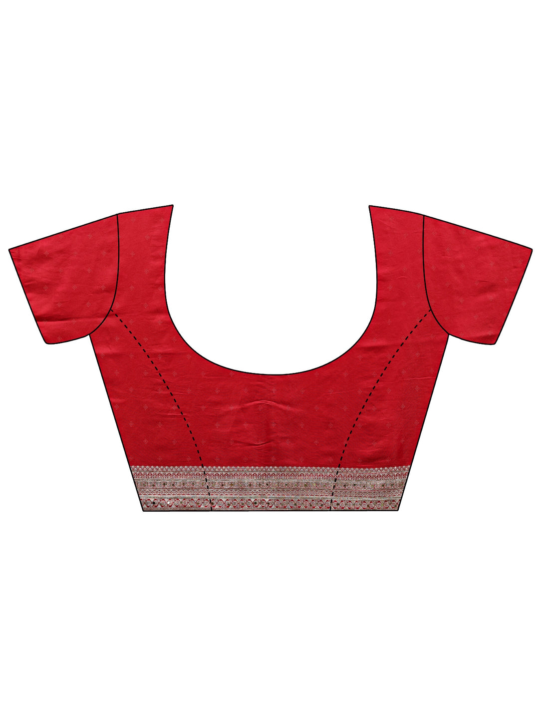  Libas Art Maroon Woven Design Silk Blend Banarasi Saree With Unstitched Blouse Piece 