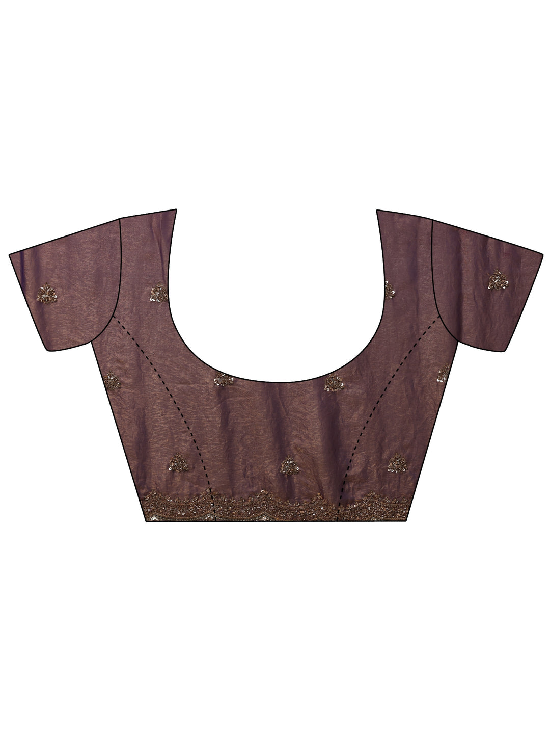  Libas Lavender Embellished Tissue Saree With Unstitched Blouse Piece 