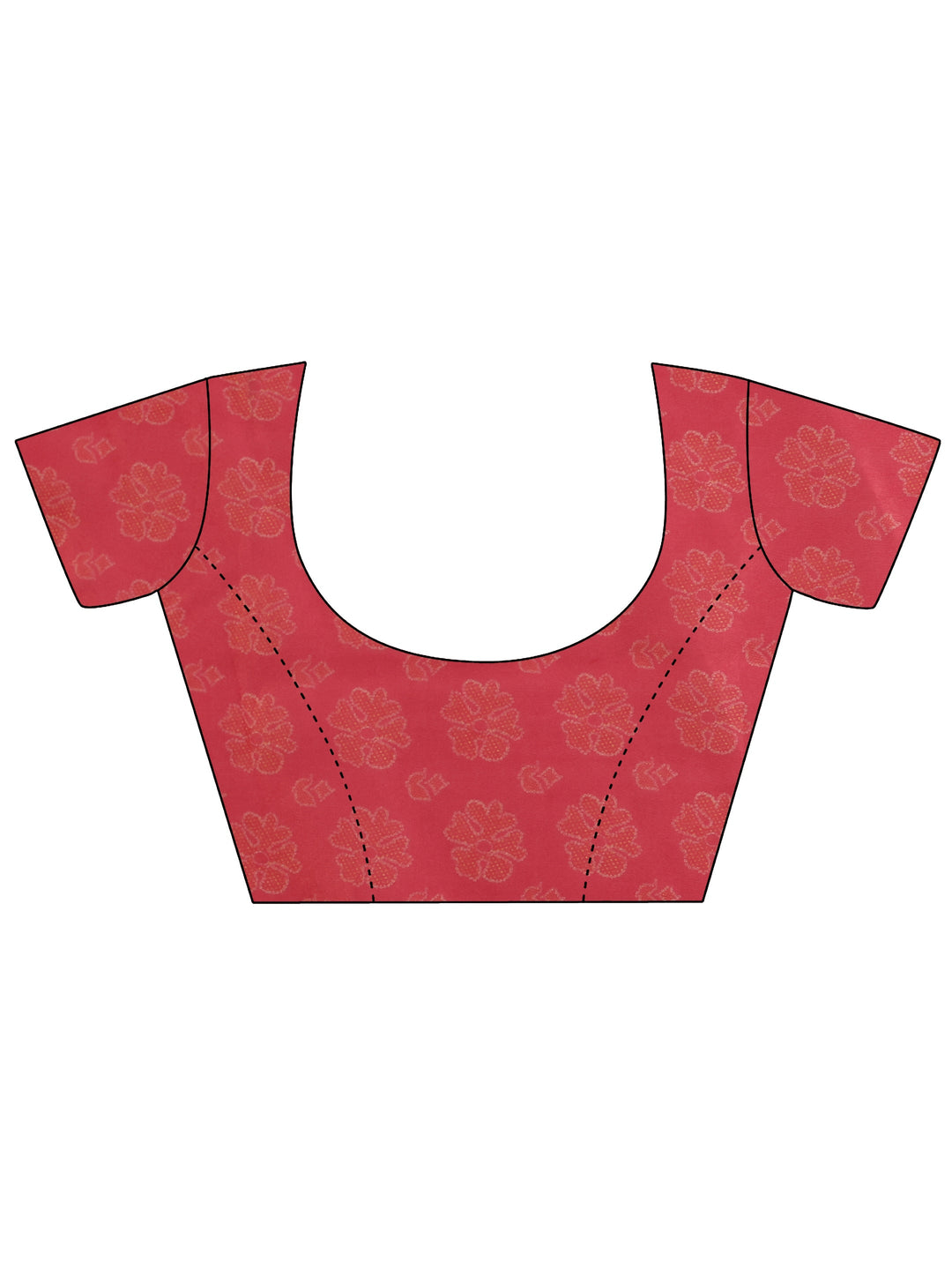  Pink Bandhani Printed Ombre Tissue Saree With Unstitched Blouse Piece 