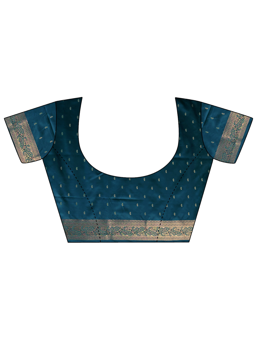  Blue Ethnic Woven Design Silk Blend Saree With Unstitched Blouse Piece 