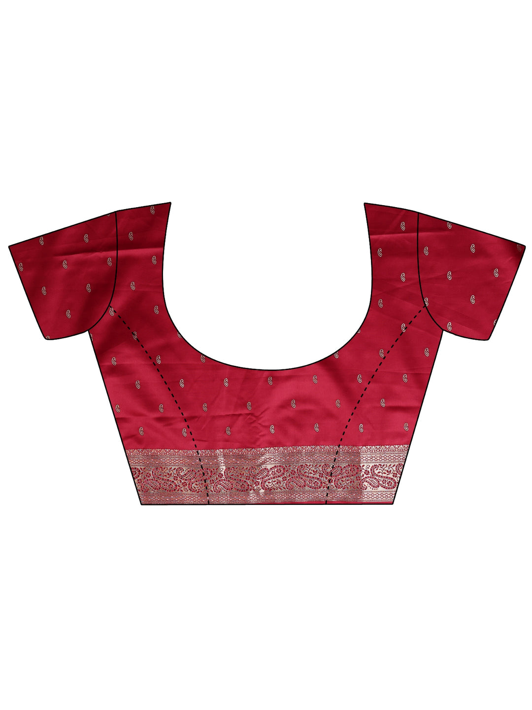  Pink Floral Woven Design Silk Blend Saree With Unstitched Blouse Piece 