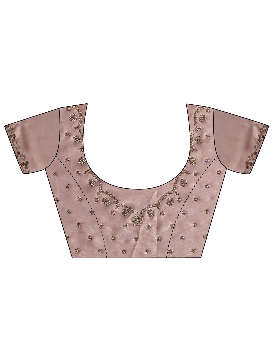  Pink Solid Pure Chiffon Saree With Unstitched Blouse Piece 