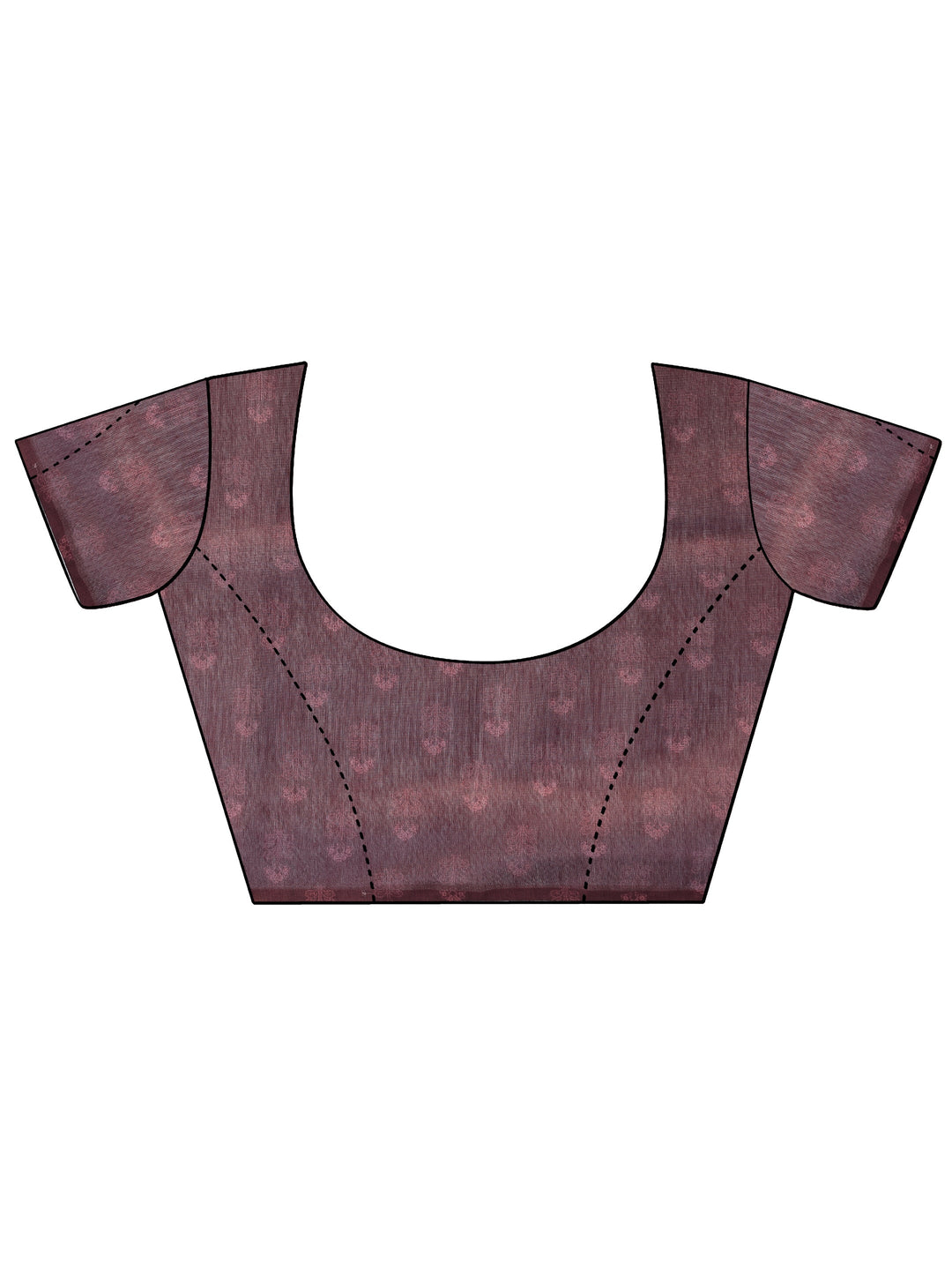  Mauve Printed Silk Blend Saree With Unstitched Blouse Piece 