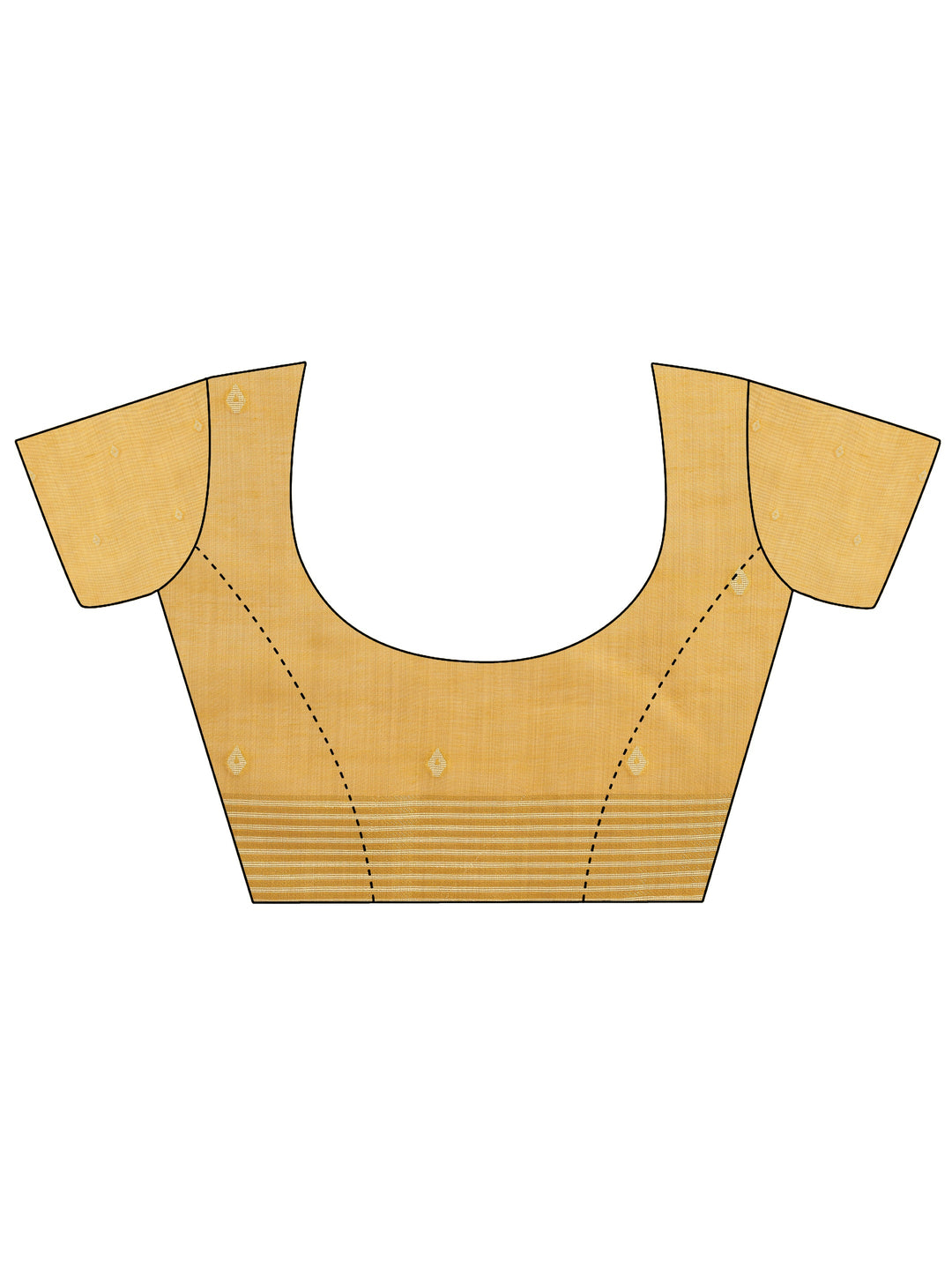  Mustard Woven Design Cotton Saree With Unstitched Blouse Piece 