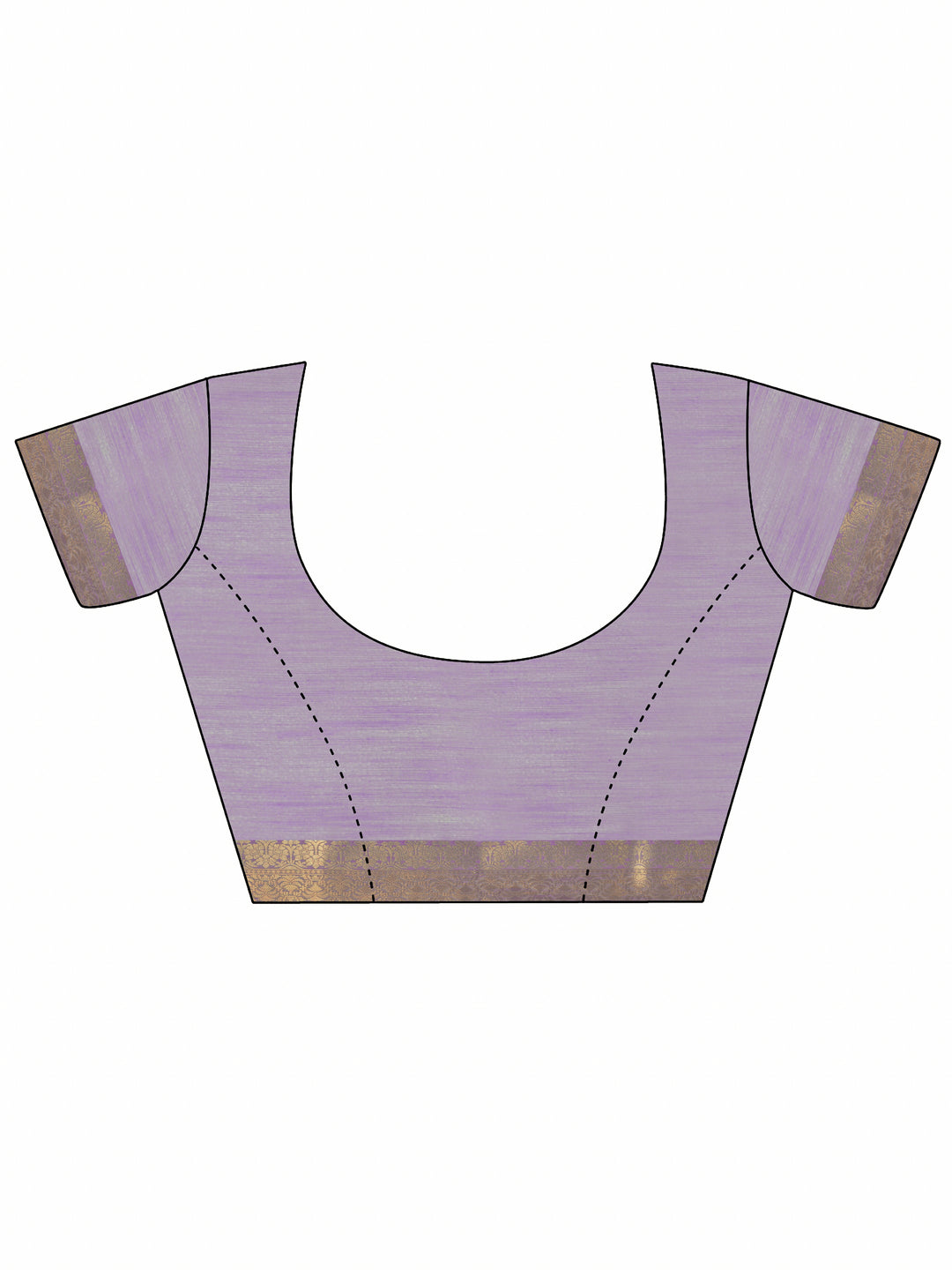  Lavender Woven Design Silk Blend Saree With Unstitched Blouse Piece 